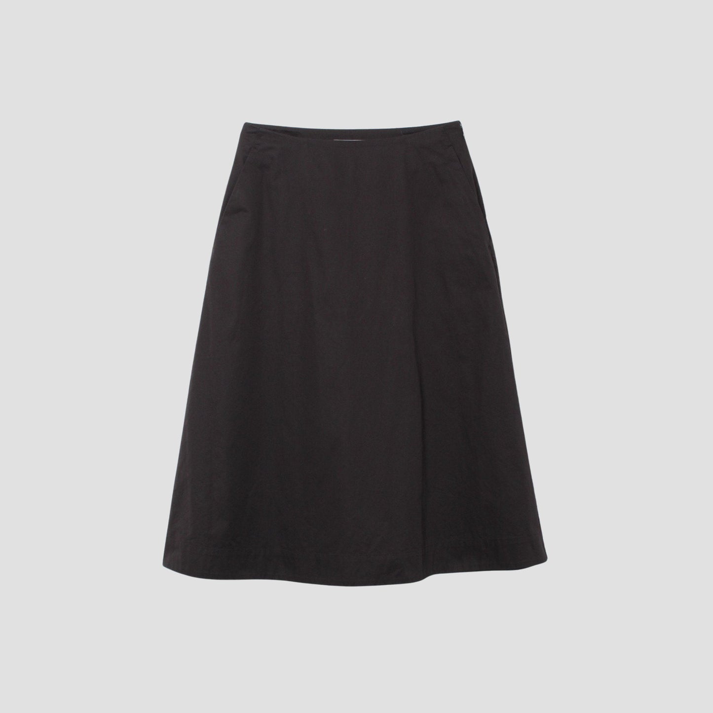 COTTON SATEEN SKIRT