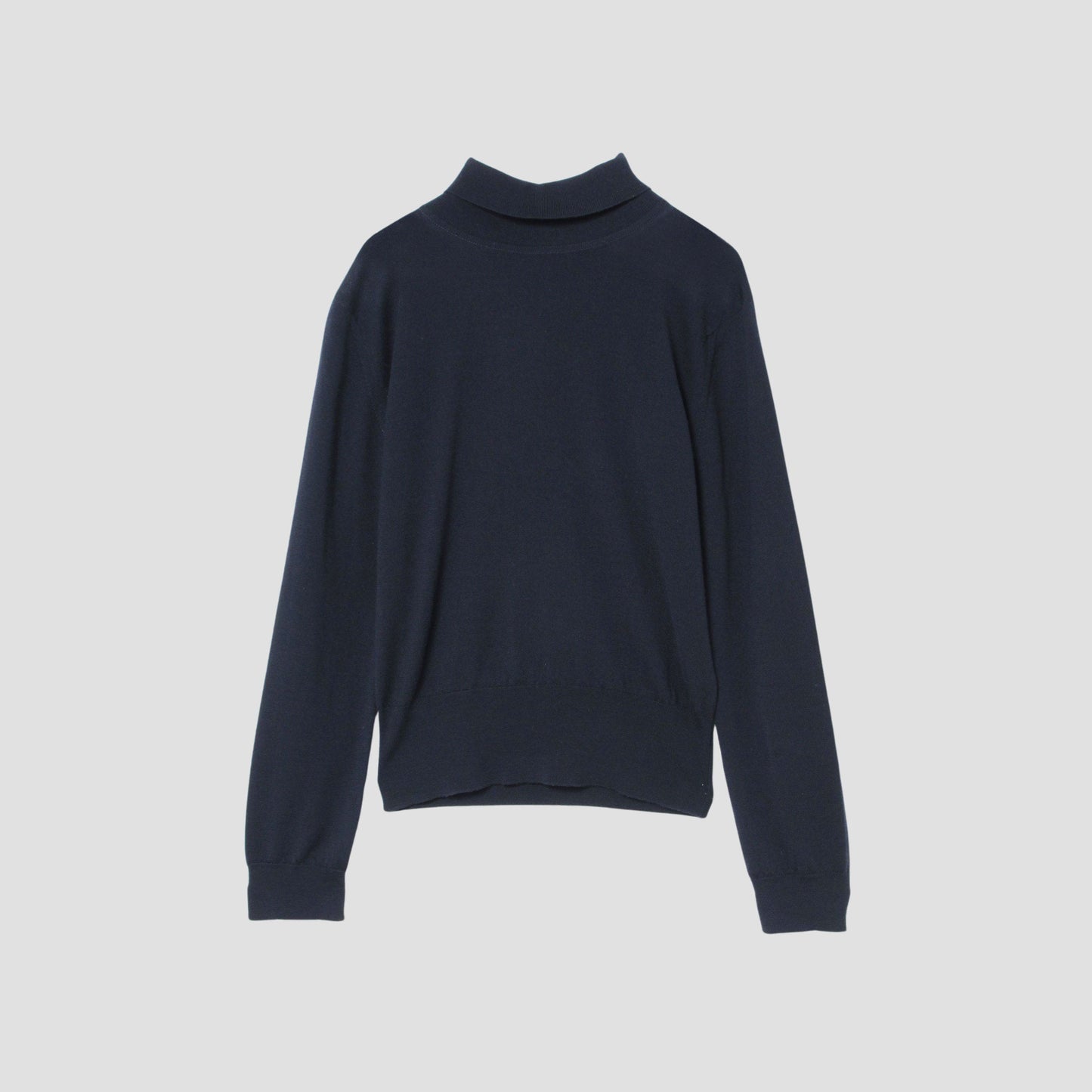 BUTTON ED ROLL NECK KNIT