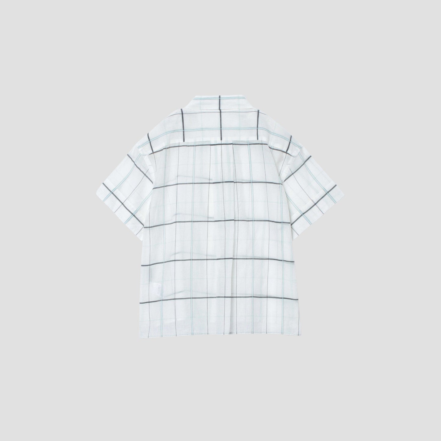 SHEER COTTON SILK CHECK SHIRT