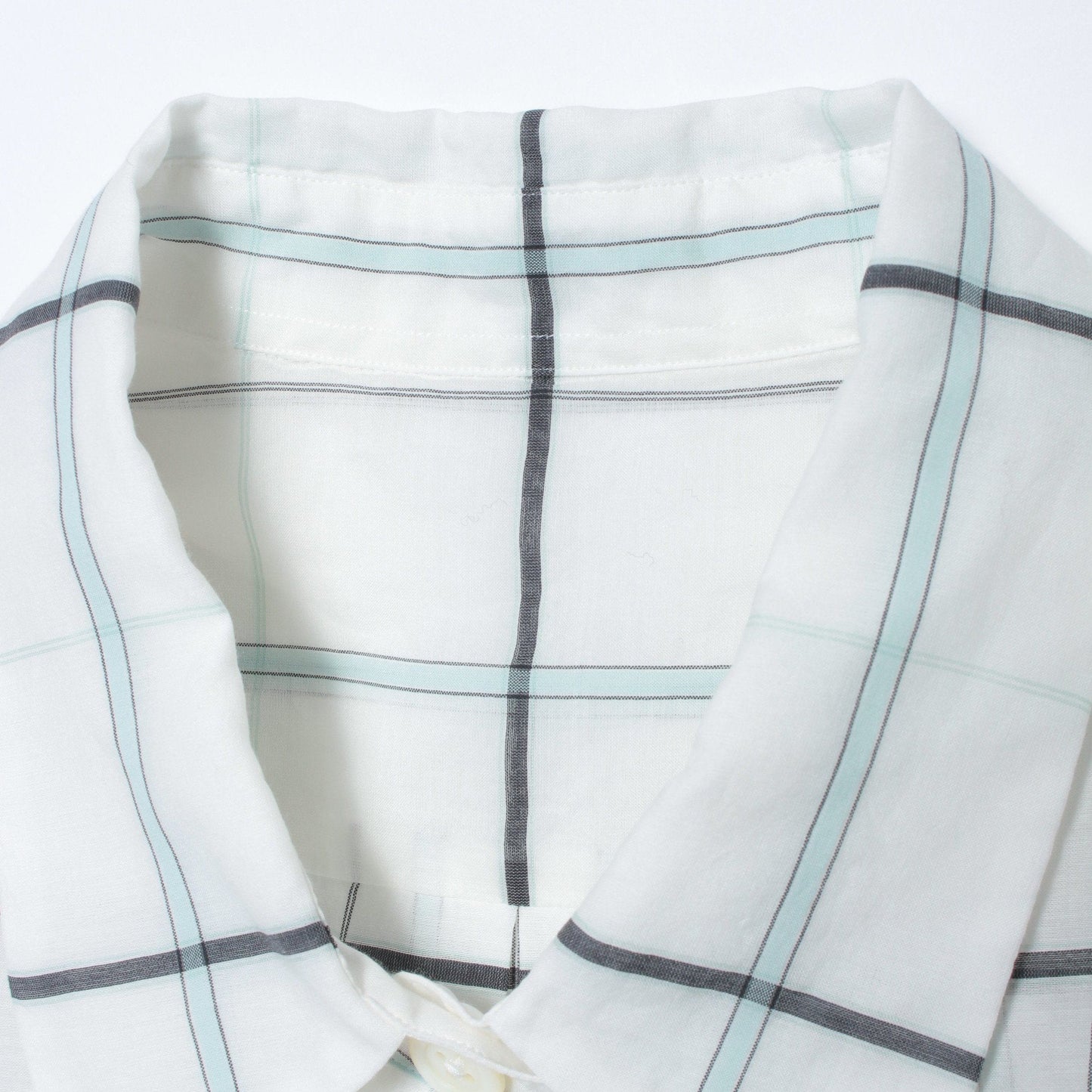 SHEER COTTON SILK CHECK SHIRT
