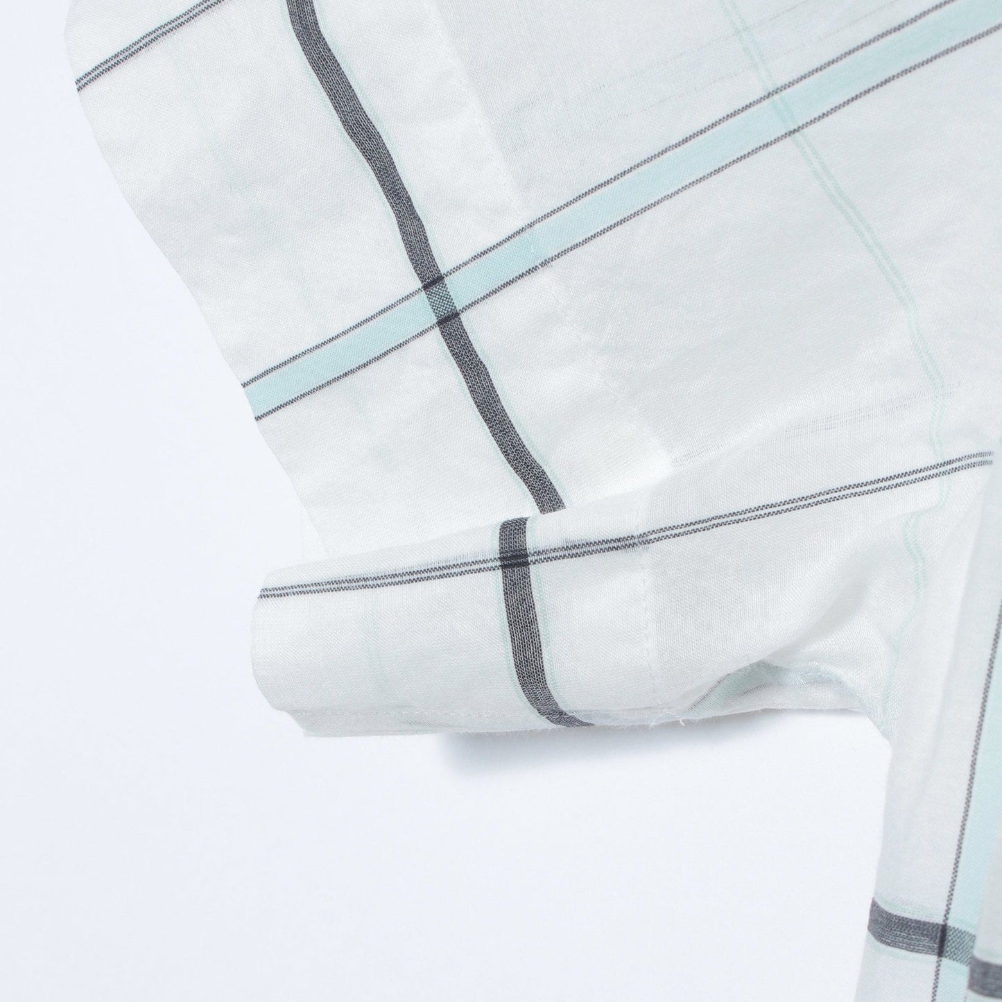 SHEER COTTON SILK CHECK SHIRT