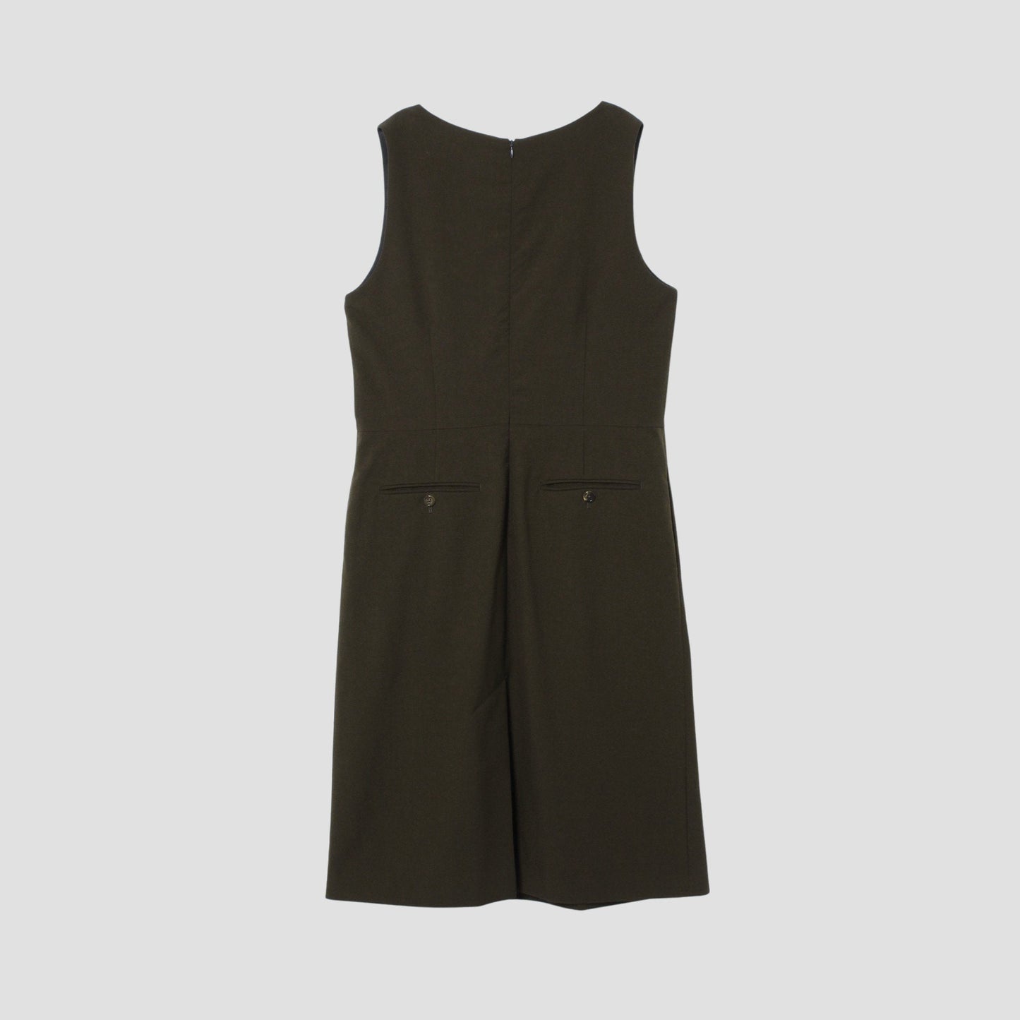 MILLED WOOL TWILL DRESS