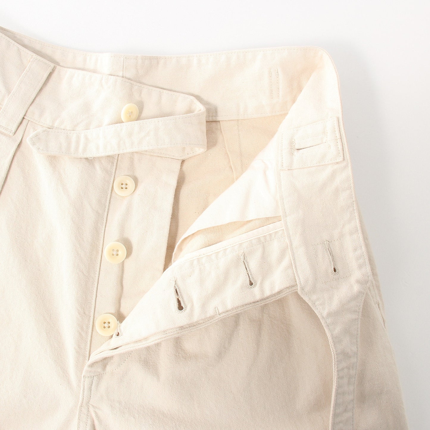 NATURAL DENIM TROUSERS