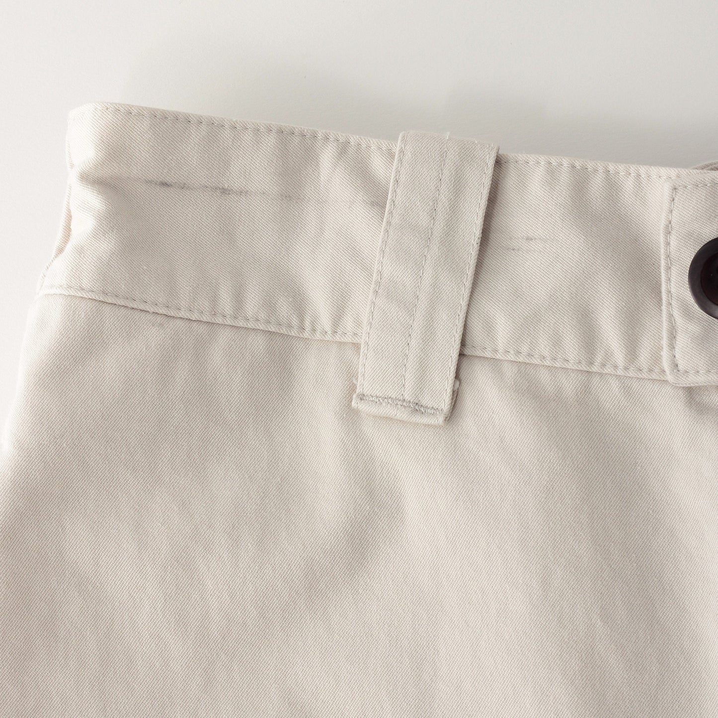 WASHED COMPACT COTTON TROUSERS