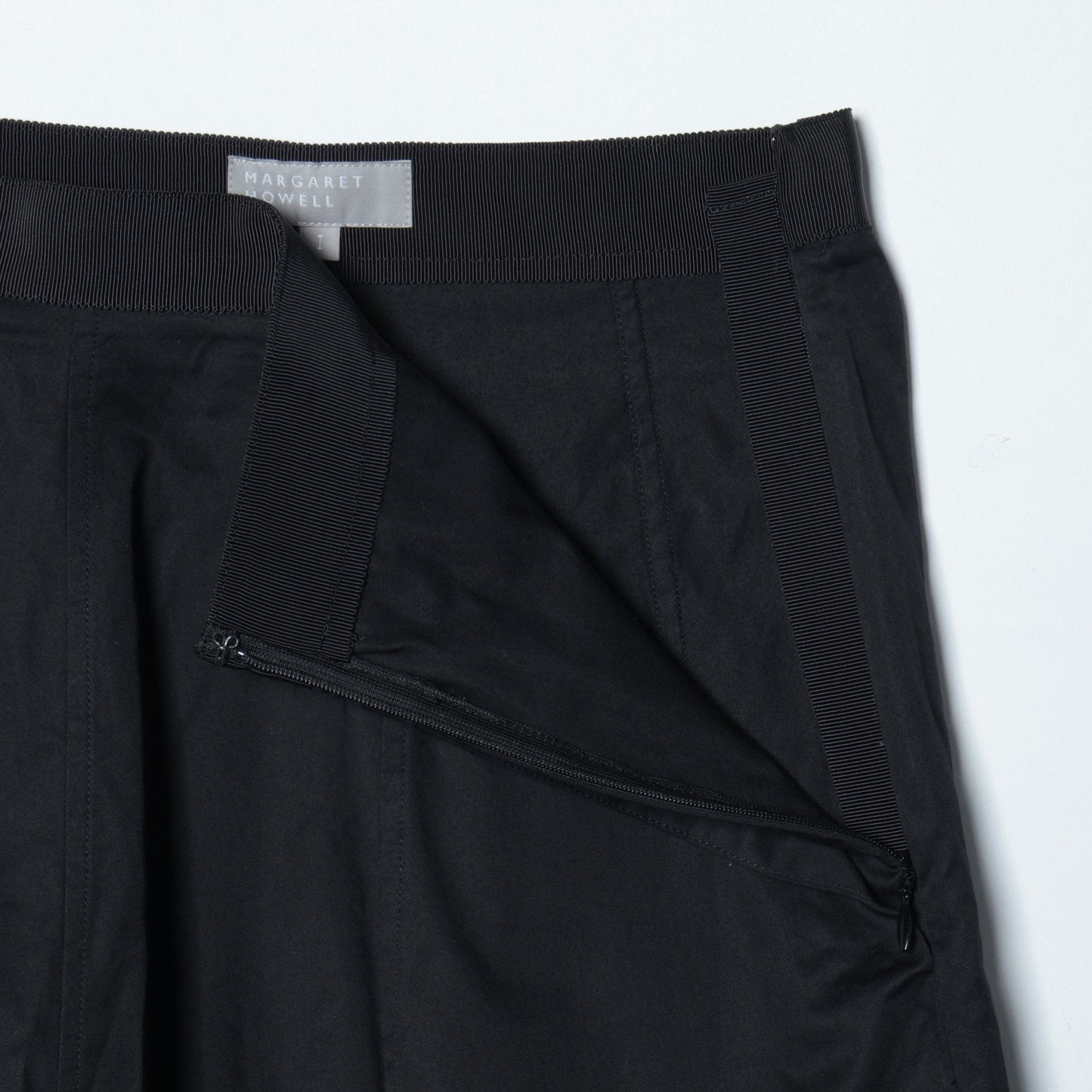 WASHED COTTON SATIN SKIRT