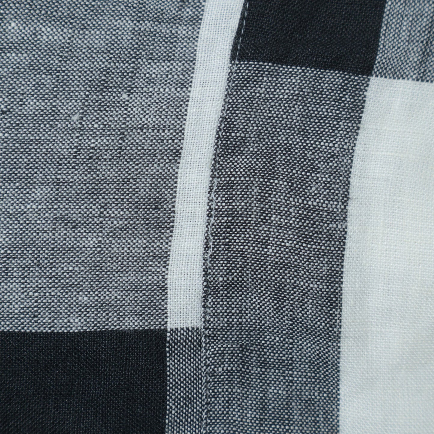LARGE CHECK LINEN DRESS
