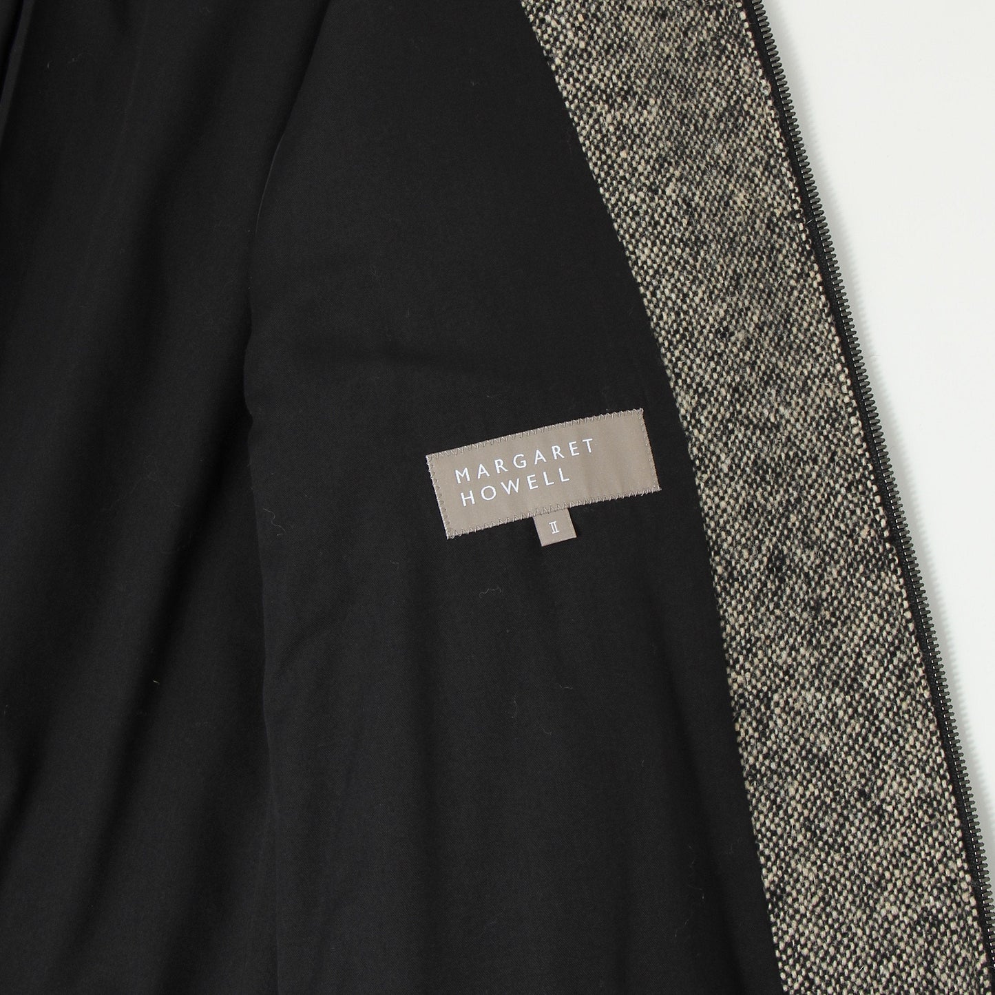 CHARCOAL NATURAL TWEED BLOUSON