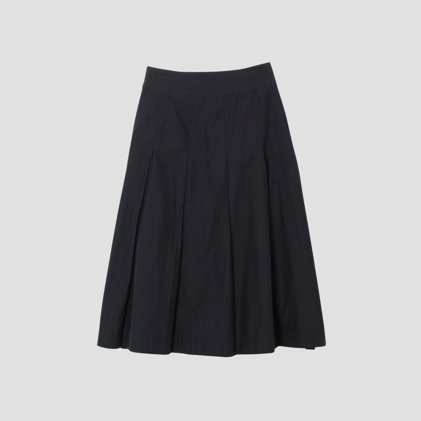 SILK COTTON POPLIN SKIRT