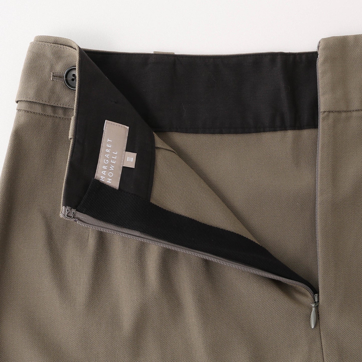WOOL COTTON TWILL SKIRT