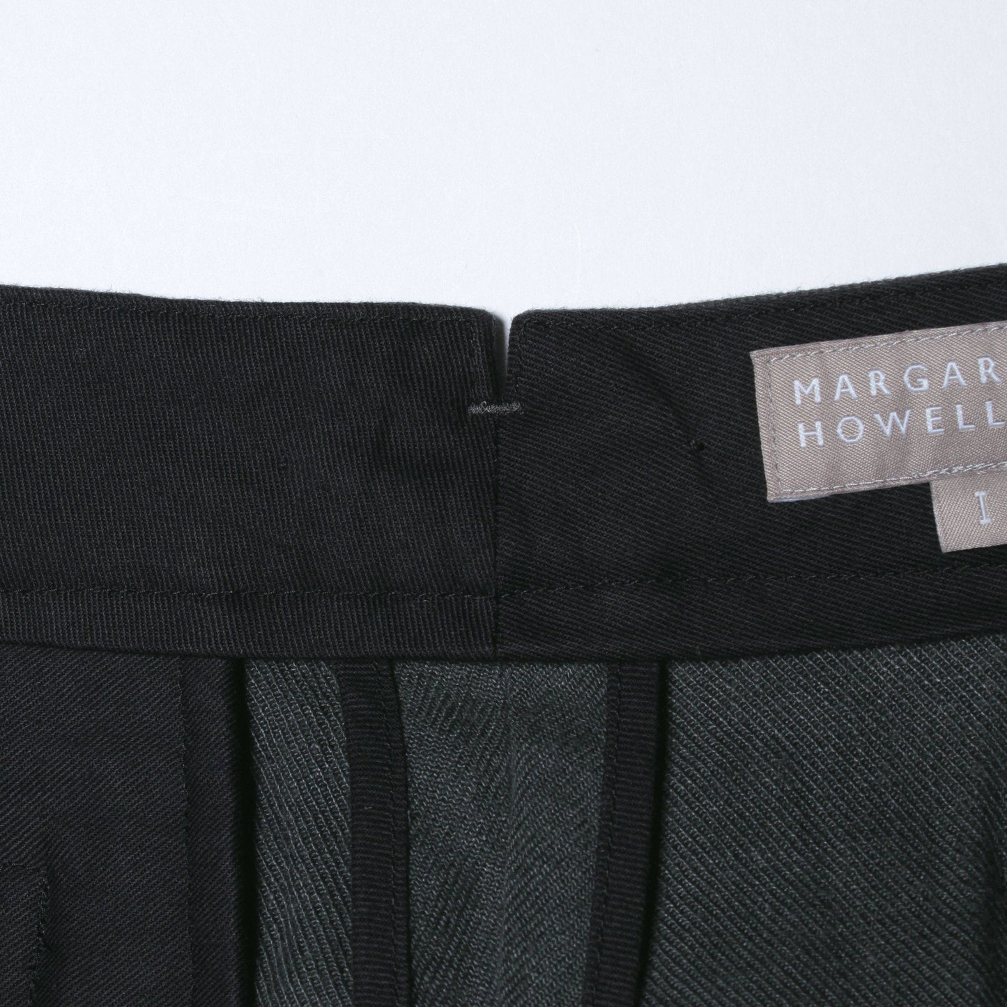 HIGH DENSE LINEN TWILL TROUSERS