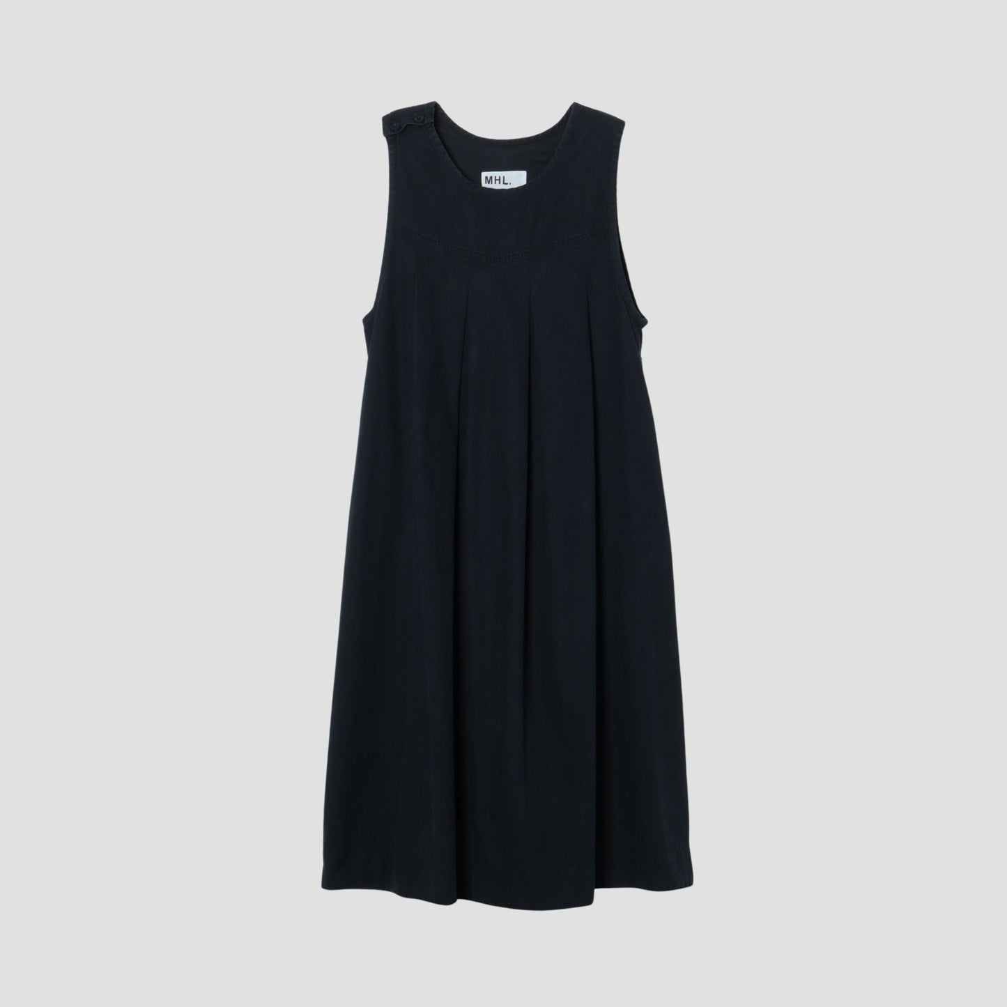TWISTED ORGANIC COTTON TWILL DRESS