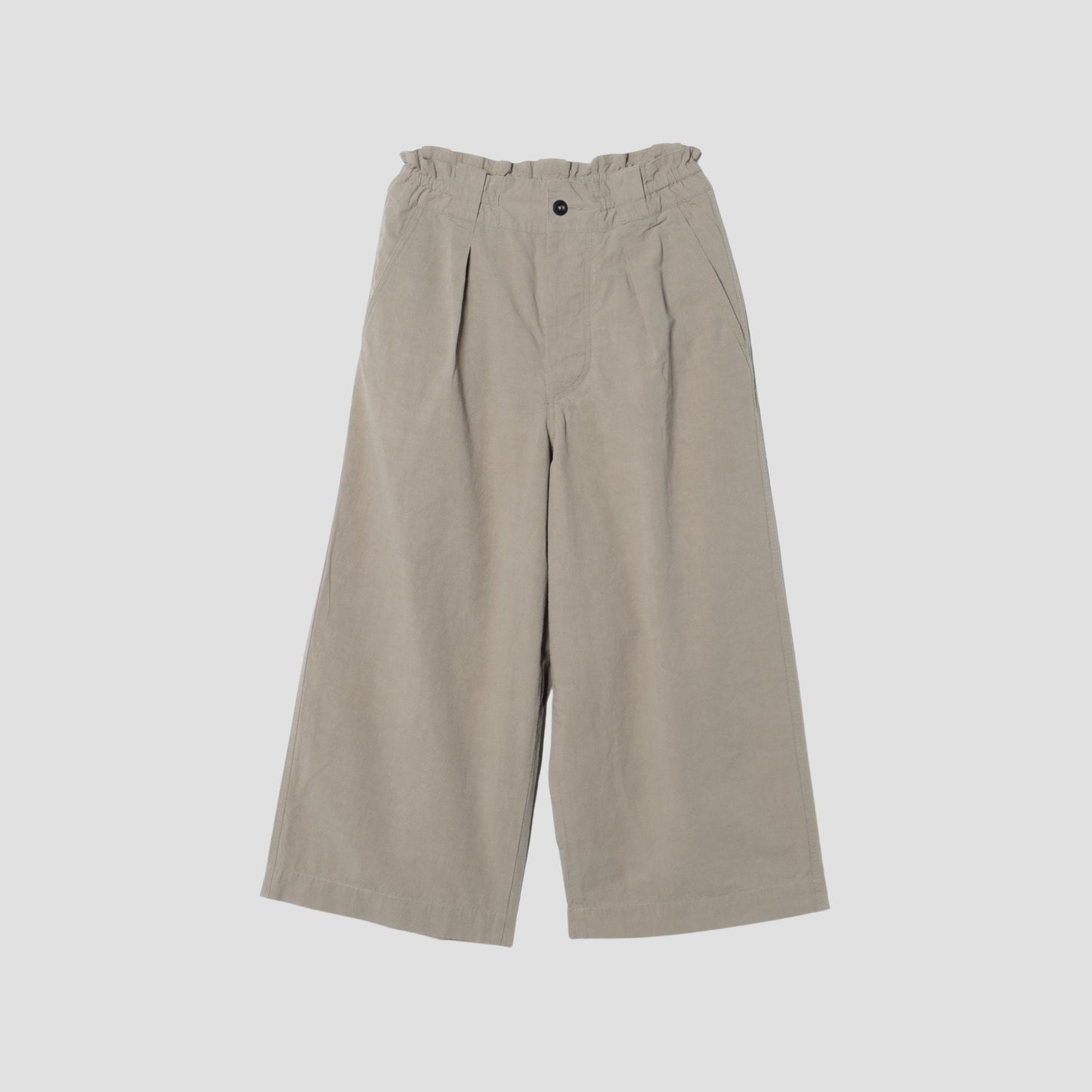 COTTON LINEN PLAIN WEAVE TROUSERS