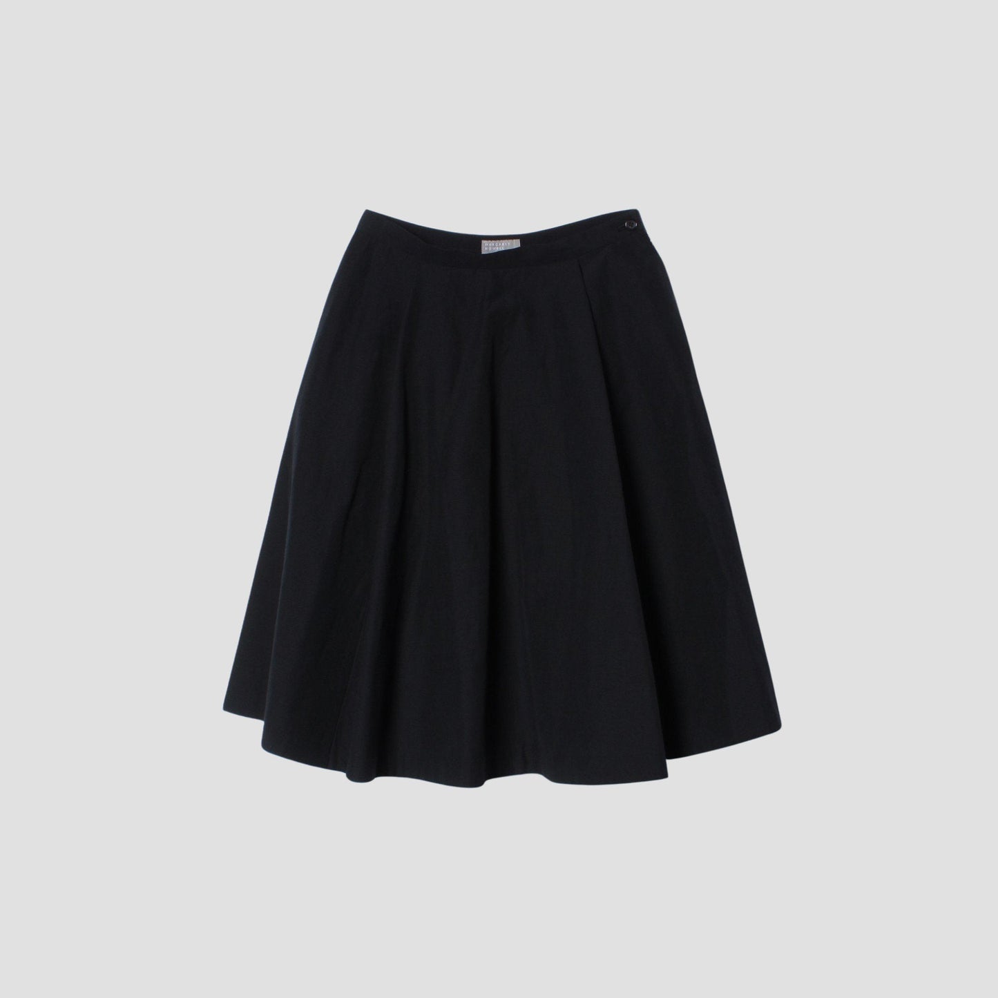 WOOL LINEN POPLIN SKIRT