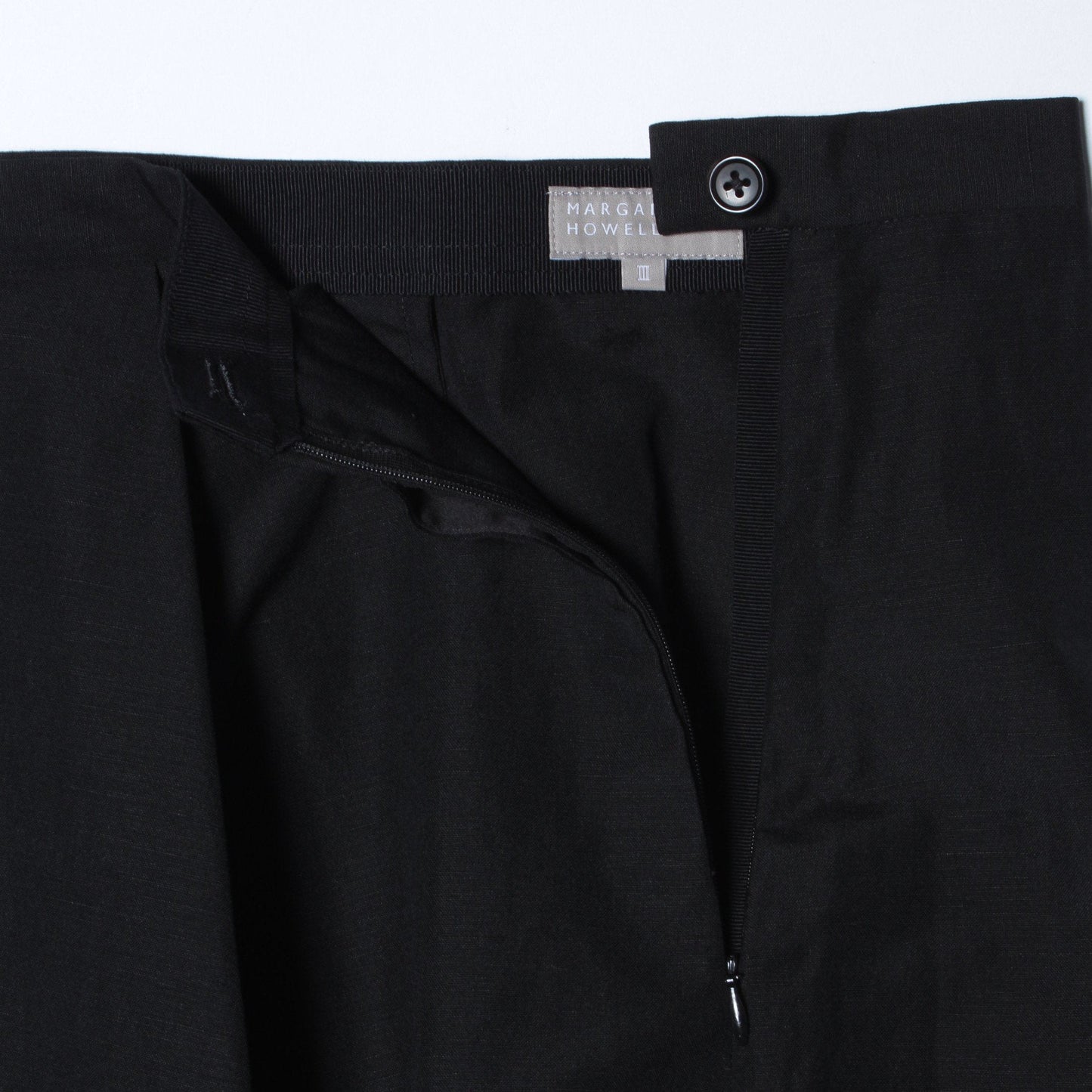 WOOL LINEN POPLIN SKIRT
