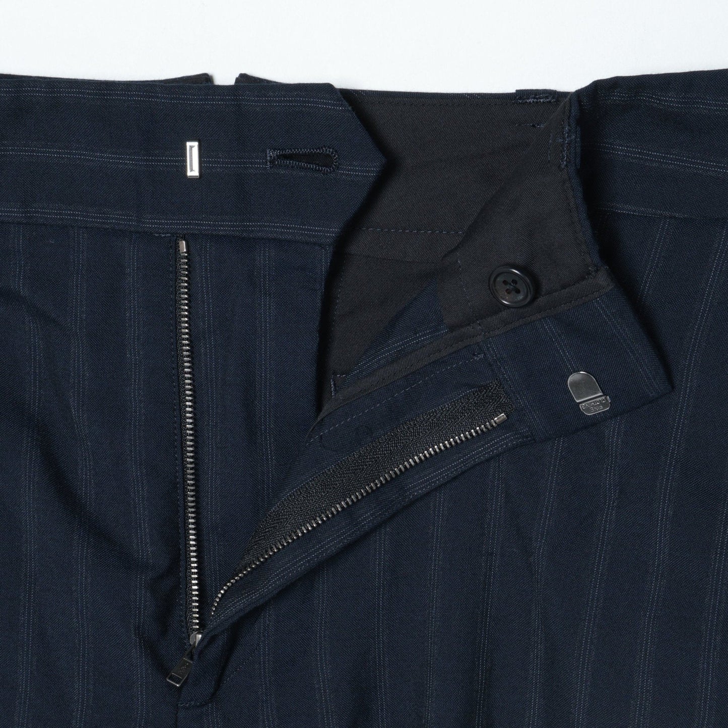 WIDE STRIPE WOOL TROUSERS