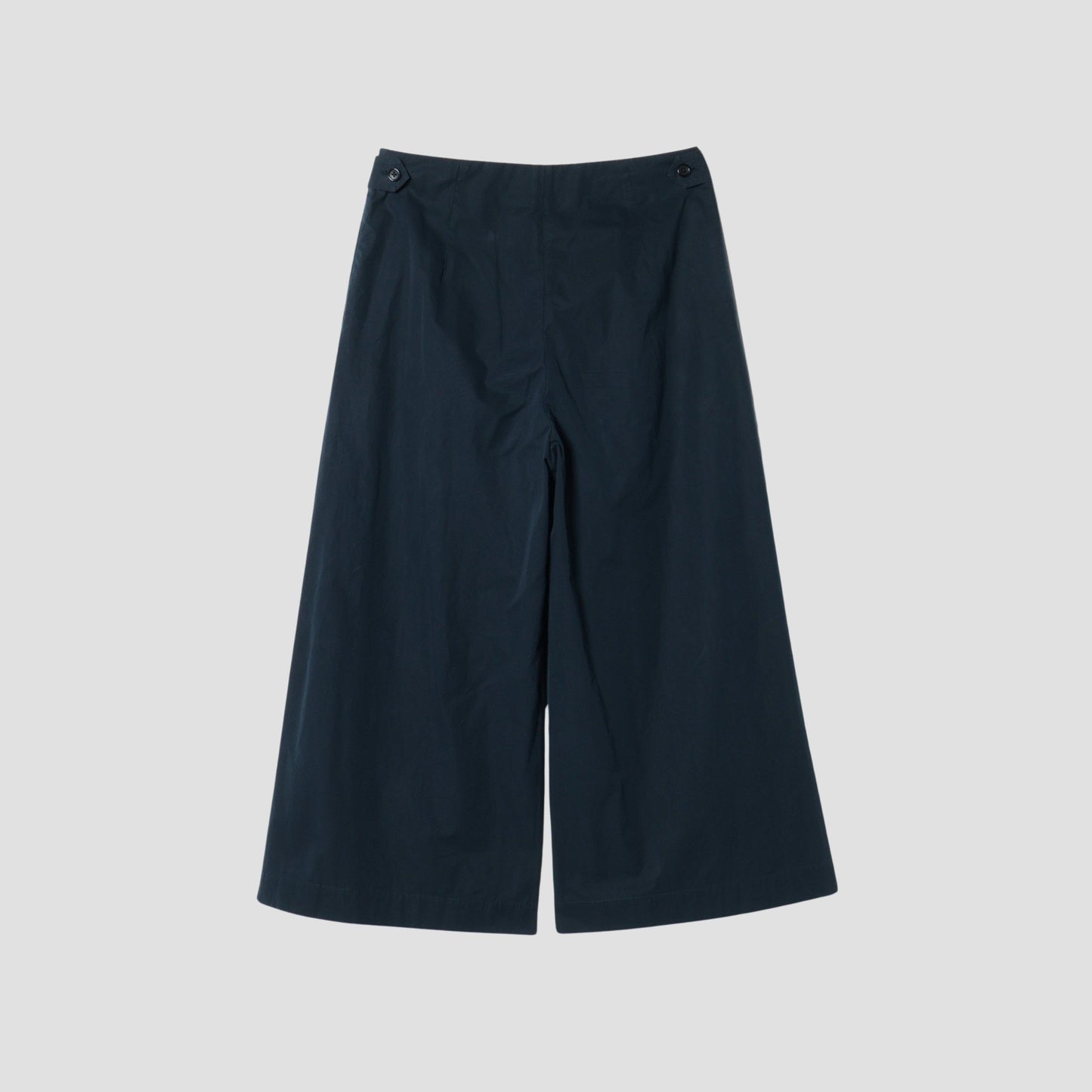 WASHED YARN DYE COTTON POPLIN TROUSERS