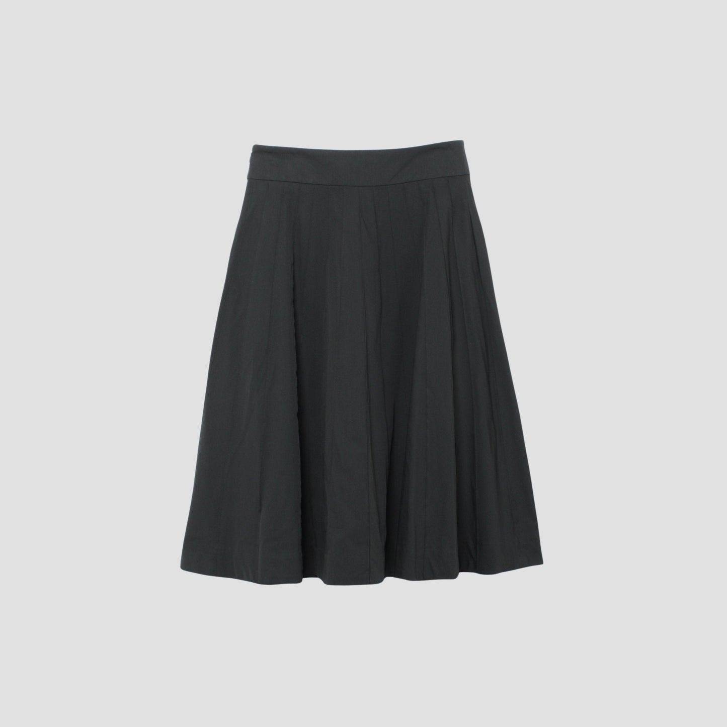 COTTON SILK POPLIN SKIRT