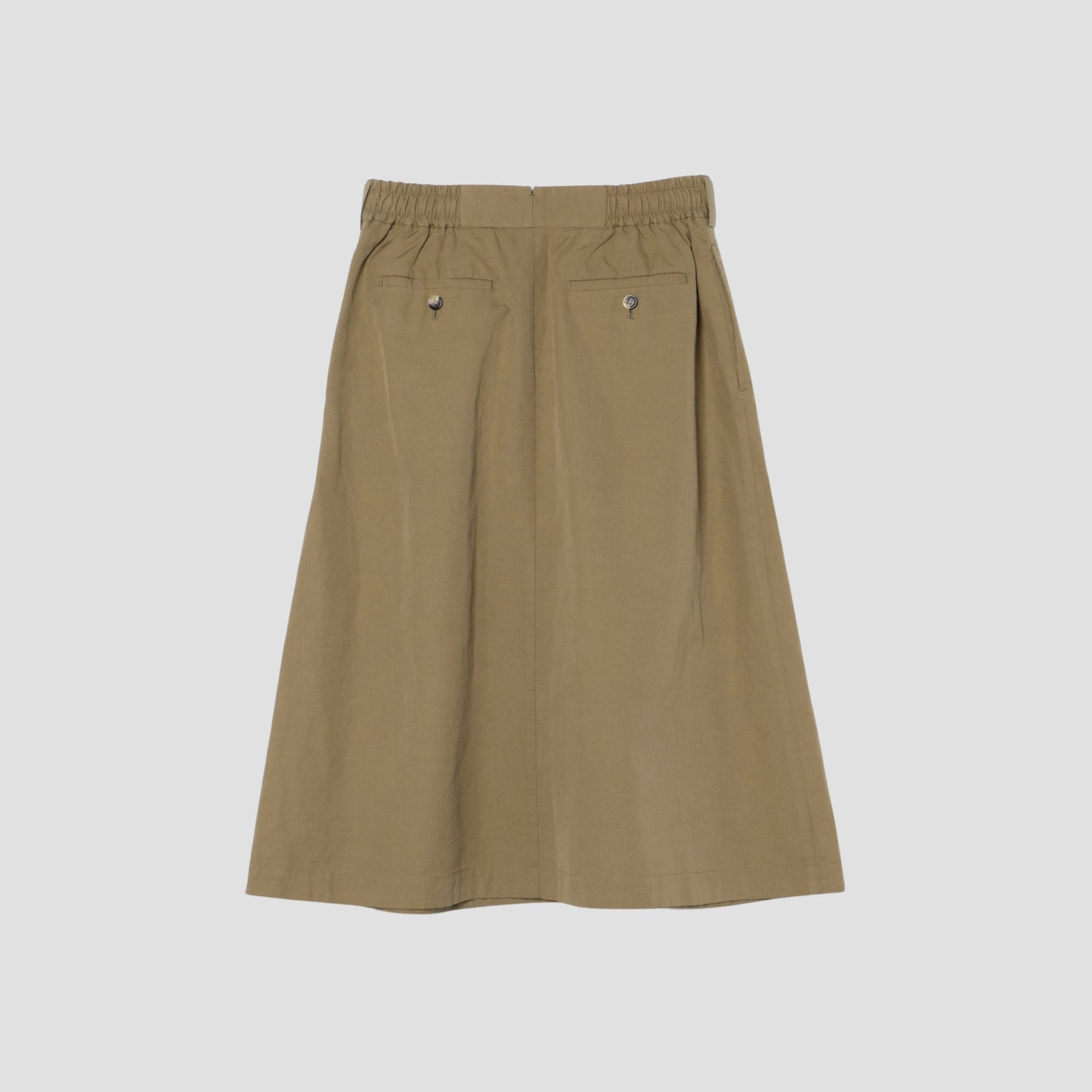 COTTON LINEN PLAIN WEAVE SKIRT