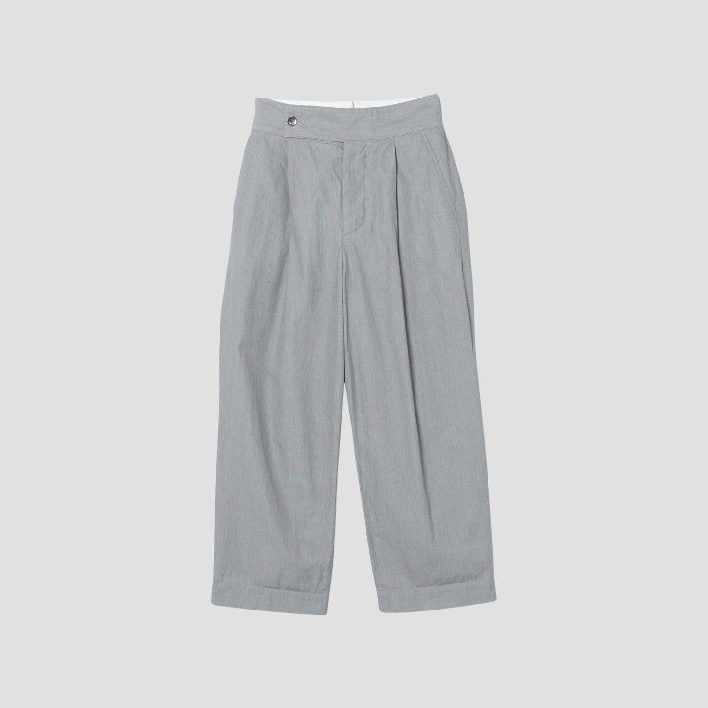 HAIRLINE STRIPE COTTON TROUSERS
