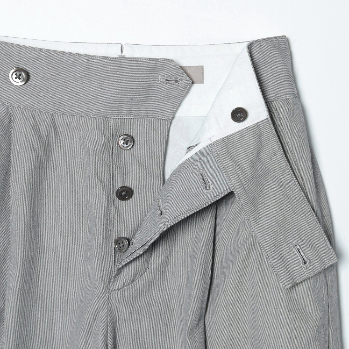 HAIRLINE STRIPE COTTON TROUSERS