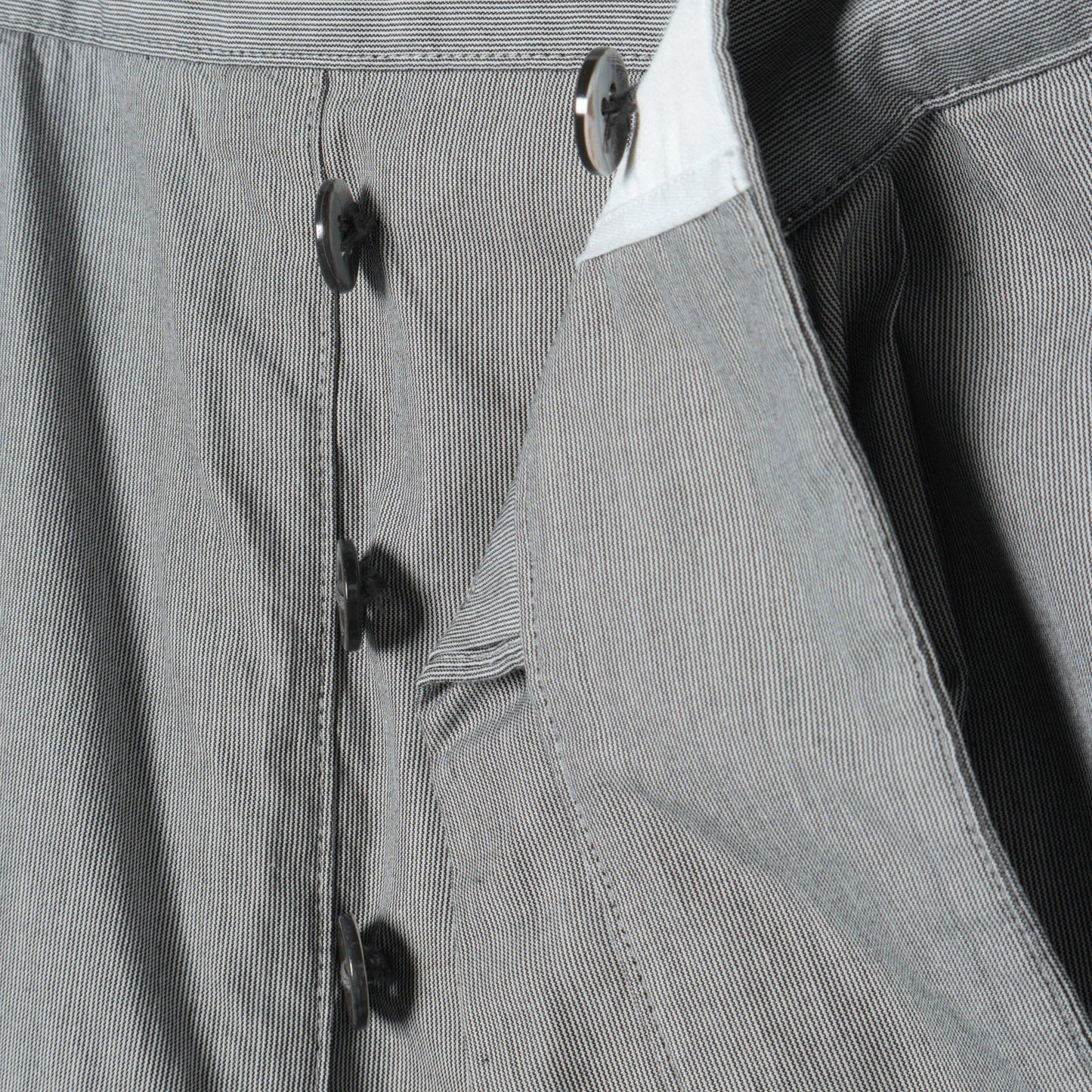 HAIRLINE STRIPE COTTON TROUSERS