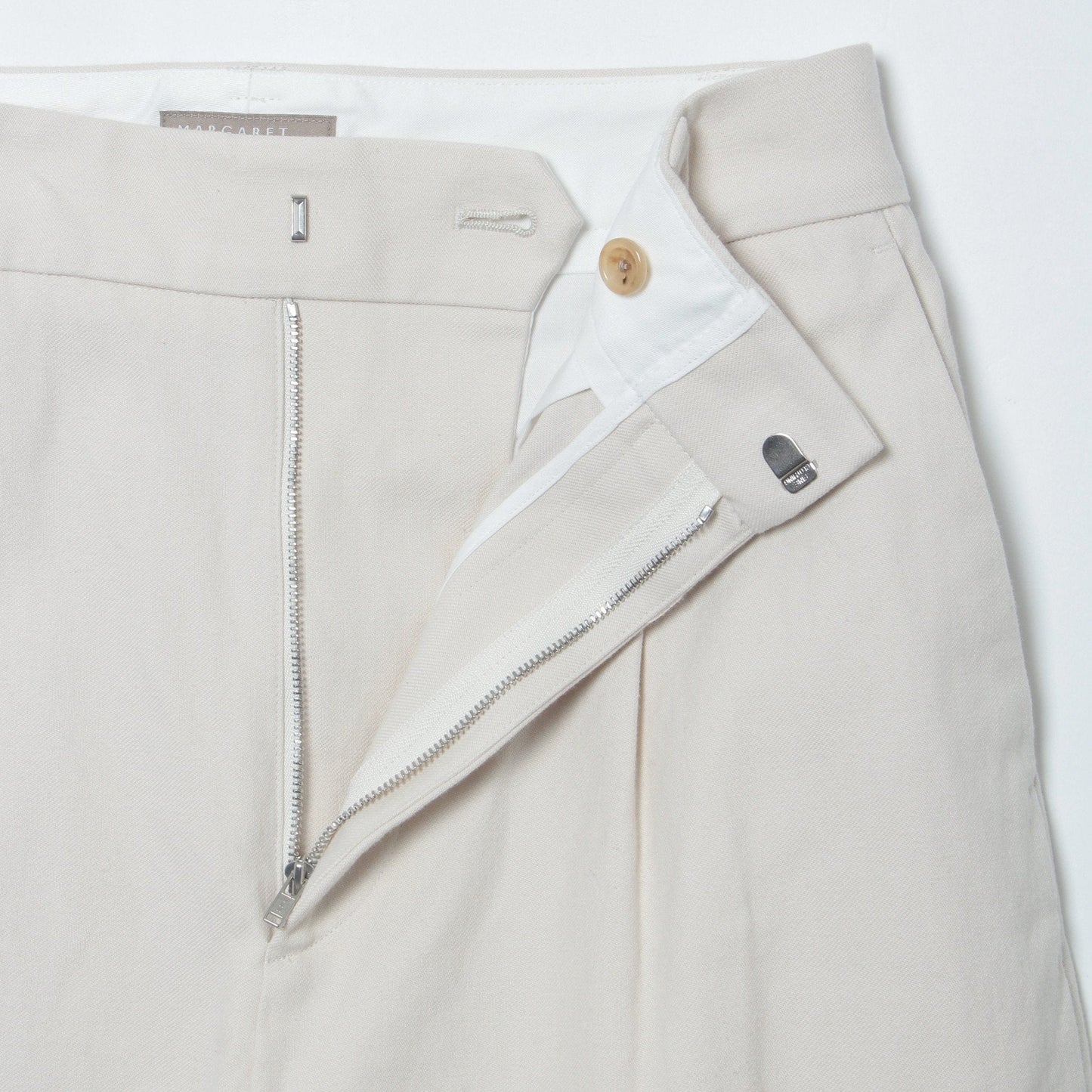 WASHED COTTON TWILL TROUSERS