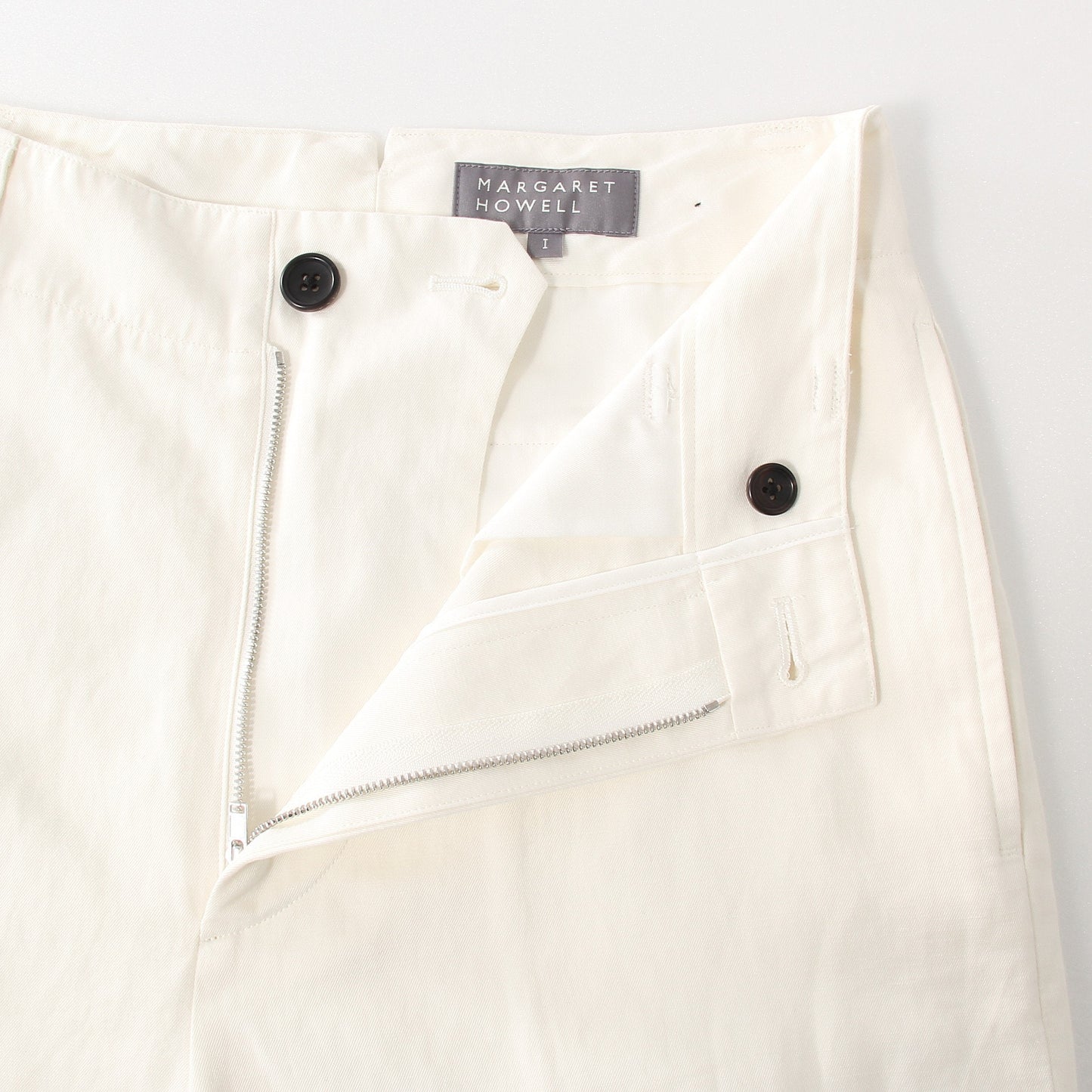 COTTON LINEN TWILL TROUSERS