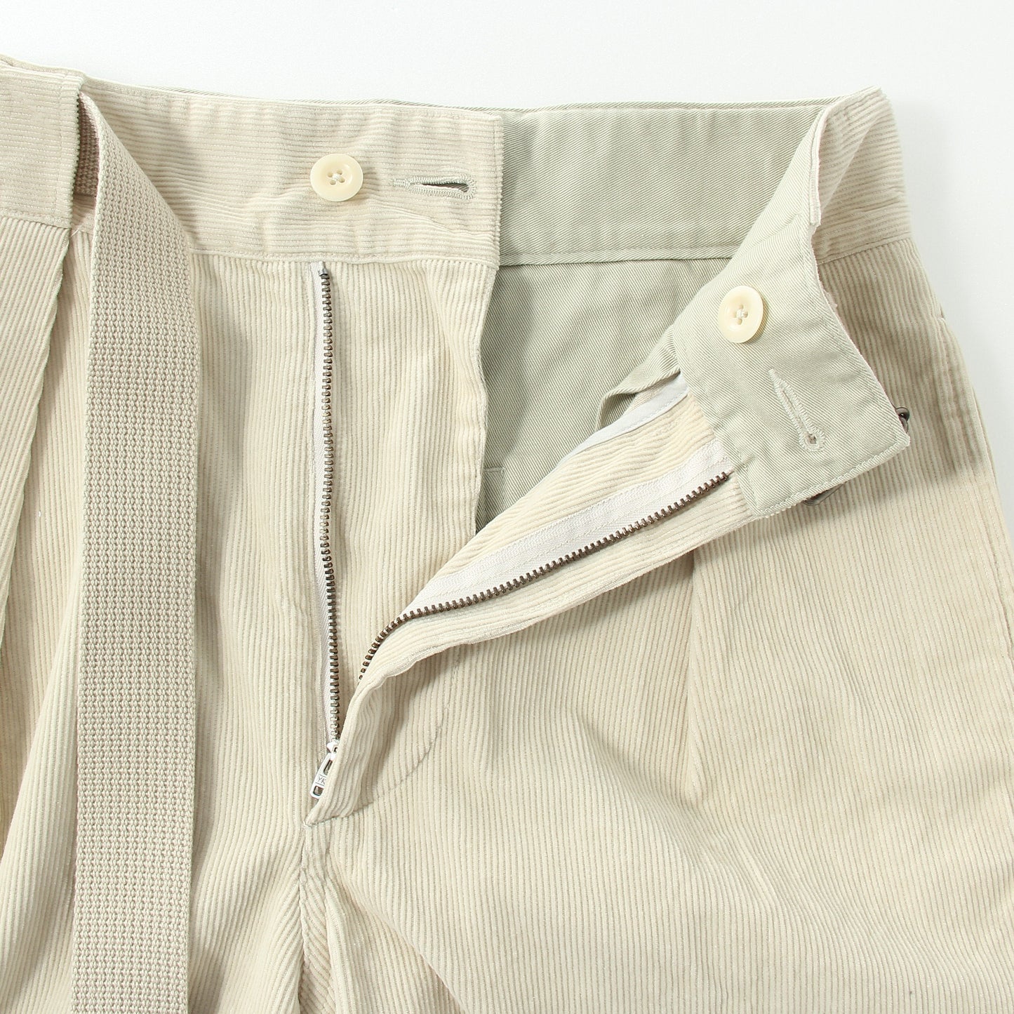 DRY COTTON NEEDLECORD TROUSERS