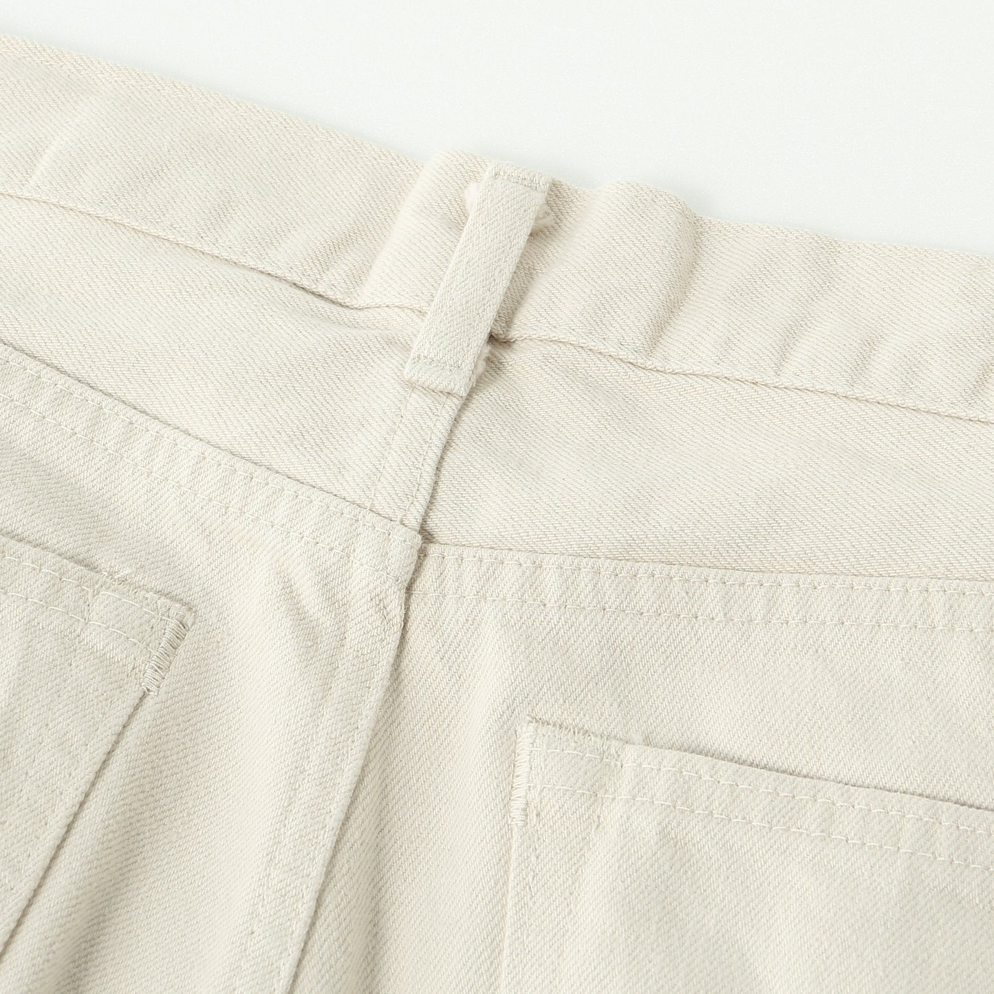 WHITE DENIM TROUSERS