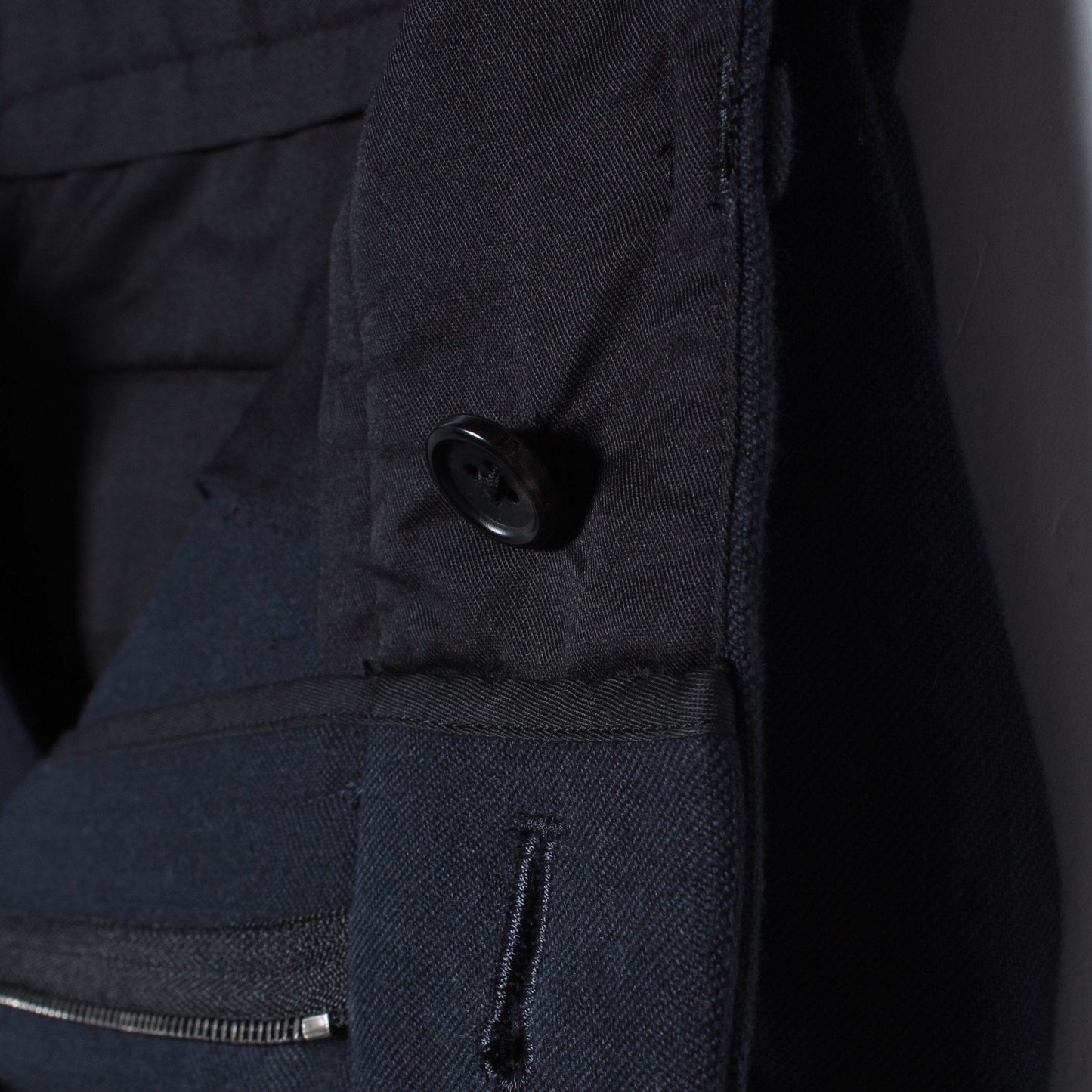 YARN DYE HEAVY COTTON TWILL TROUSERS