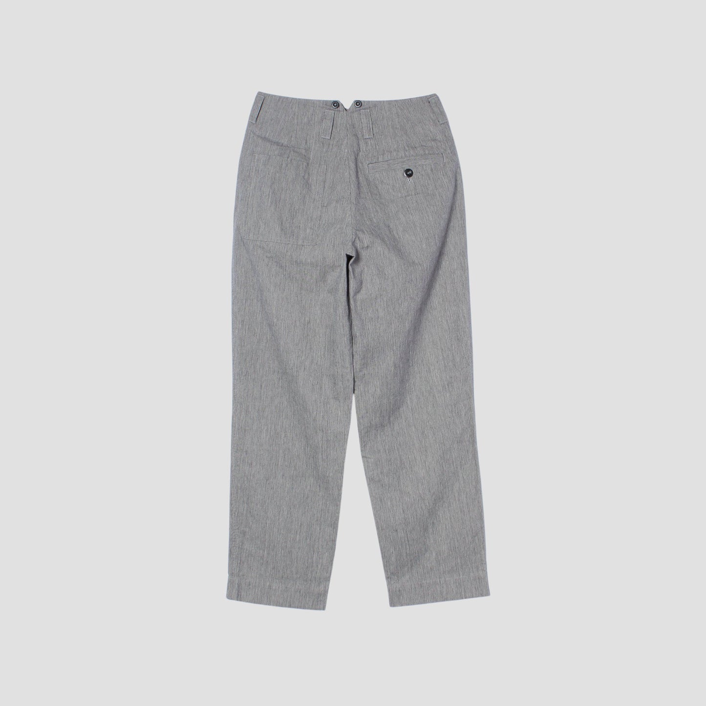 IRREGULAR END ON END COTTON LINEN TROUSERS