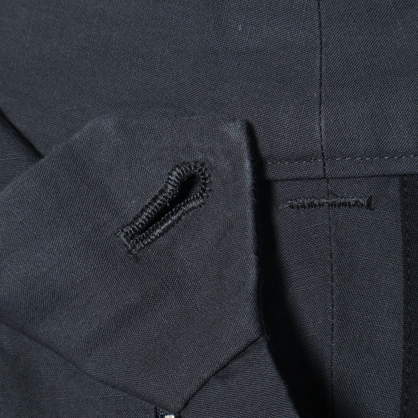 PLAIN WEAVE COTTON LINEN TROUSERS