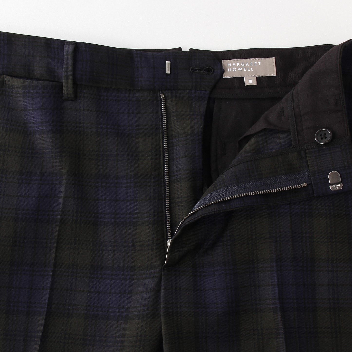 WOOL BLACKWATCH TROUSERS