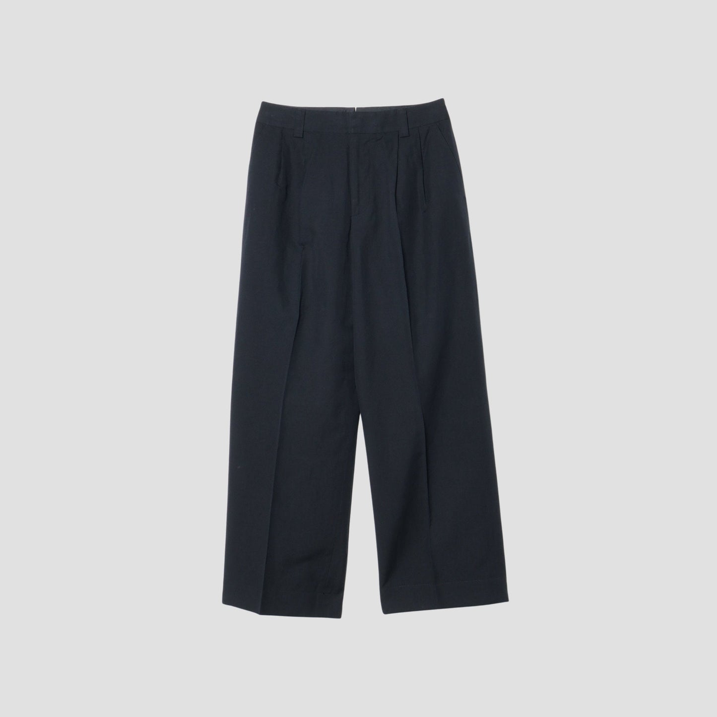 COTTON LINEN OXFORD TROUSERS
