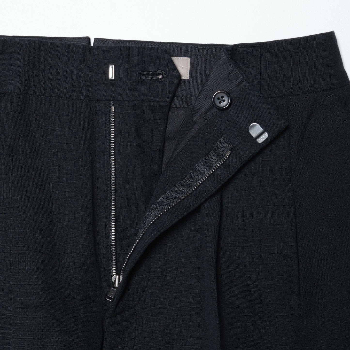 COTTON LINEN OXFORD TROUSERS