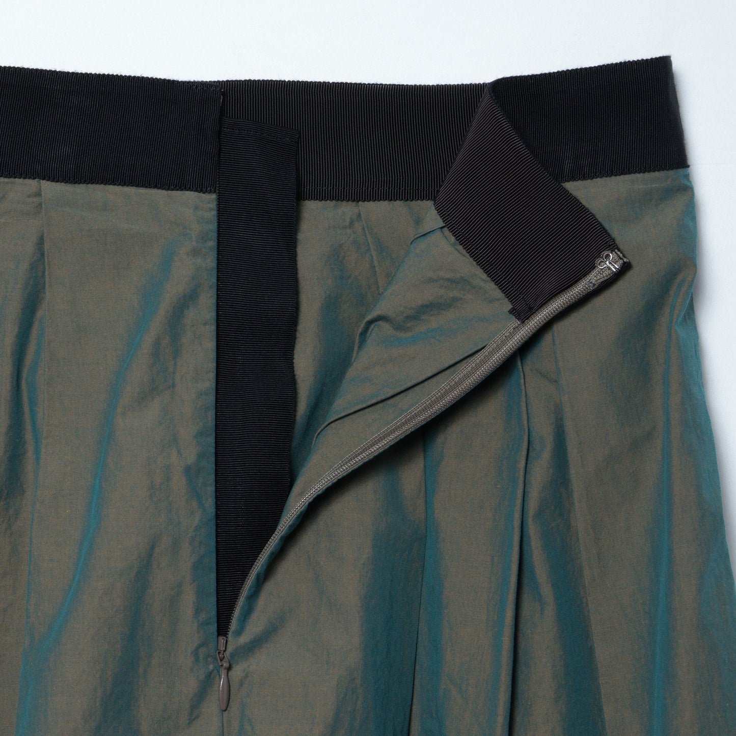 YARN DYED COTTON POPLIN SKIRT