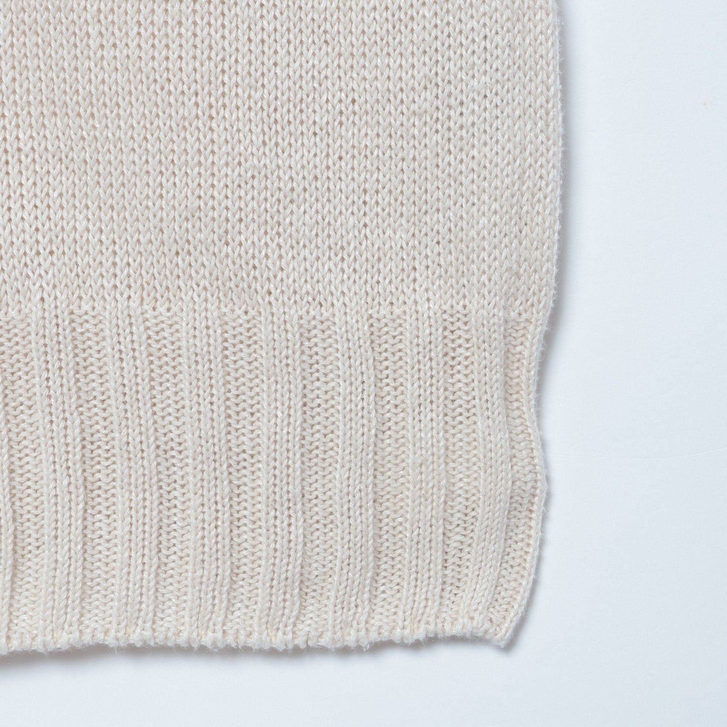 LINEN COTTON WIDE ROLL NECK KNIT