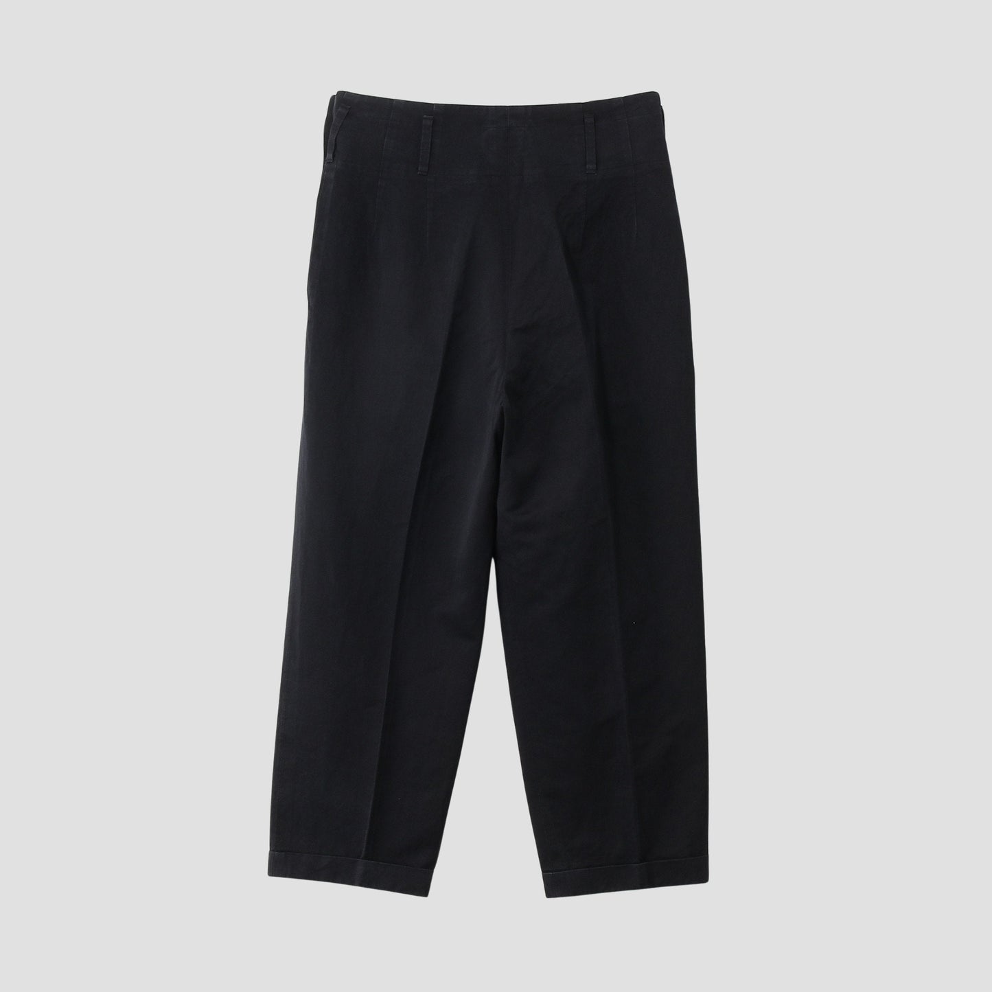 COTTON LINEN SATEEN TROUSERS