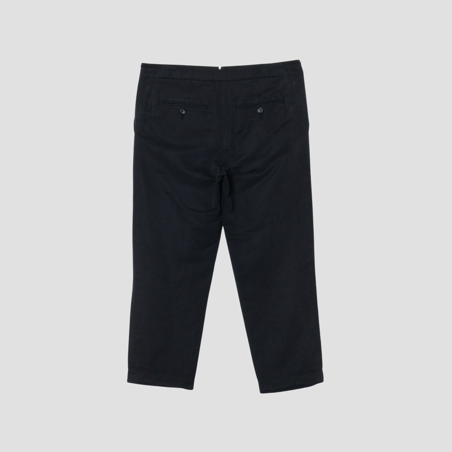 LINEN COTTON TWILL TROUSERS