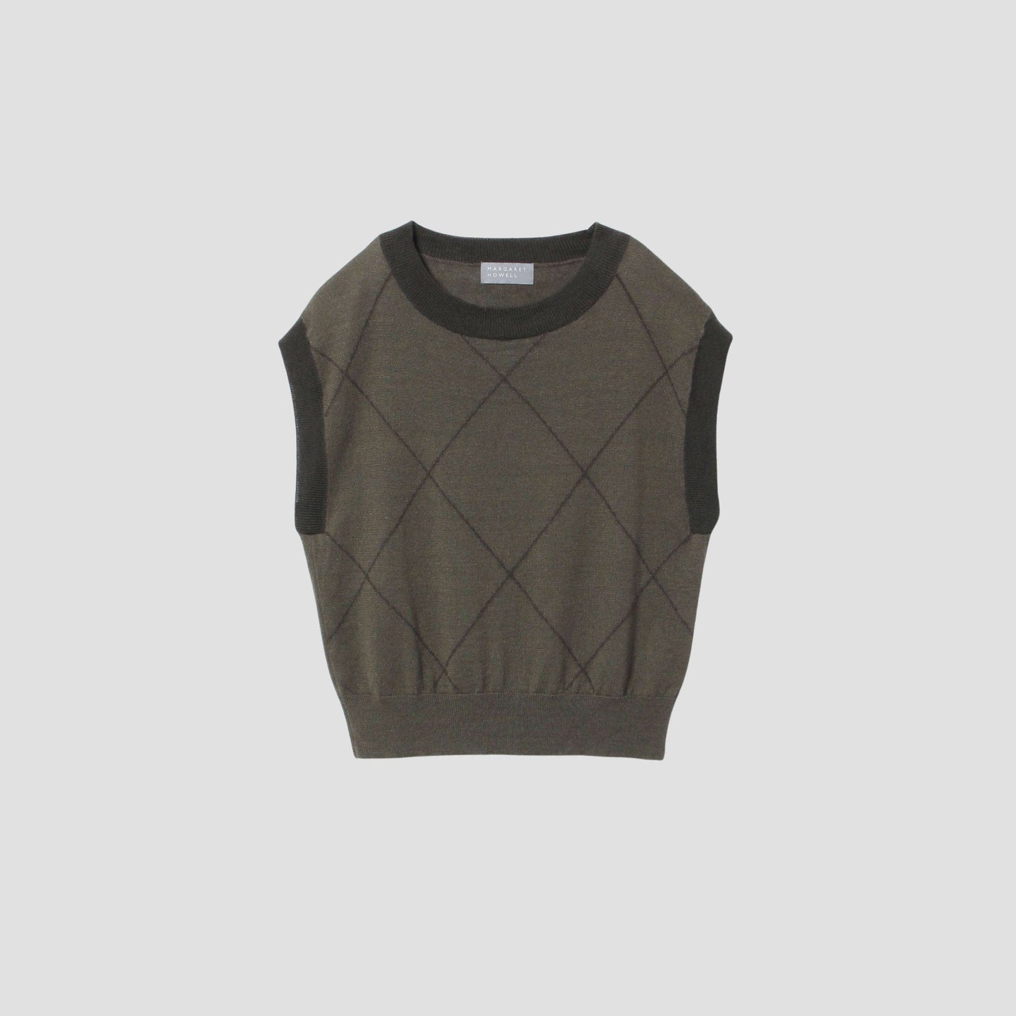 WOOL LINEN ARGYLE KNIT