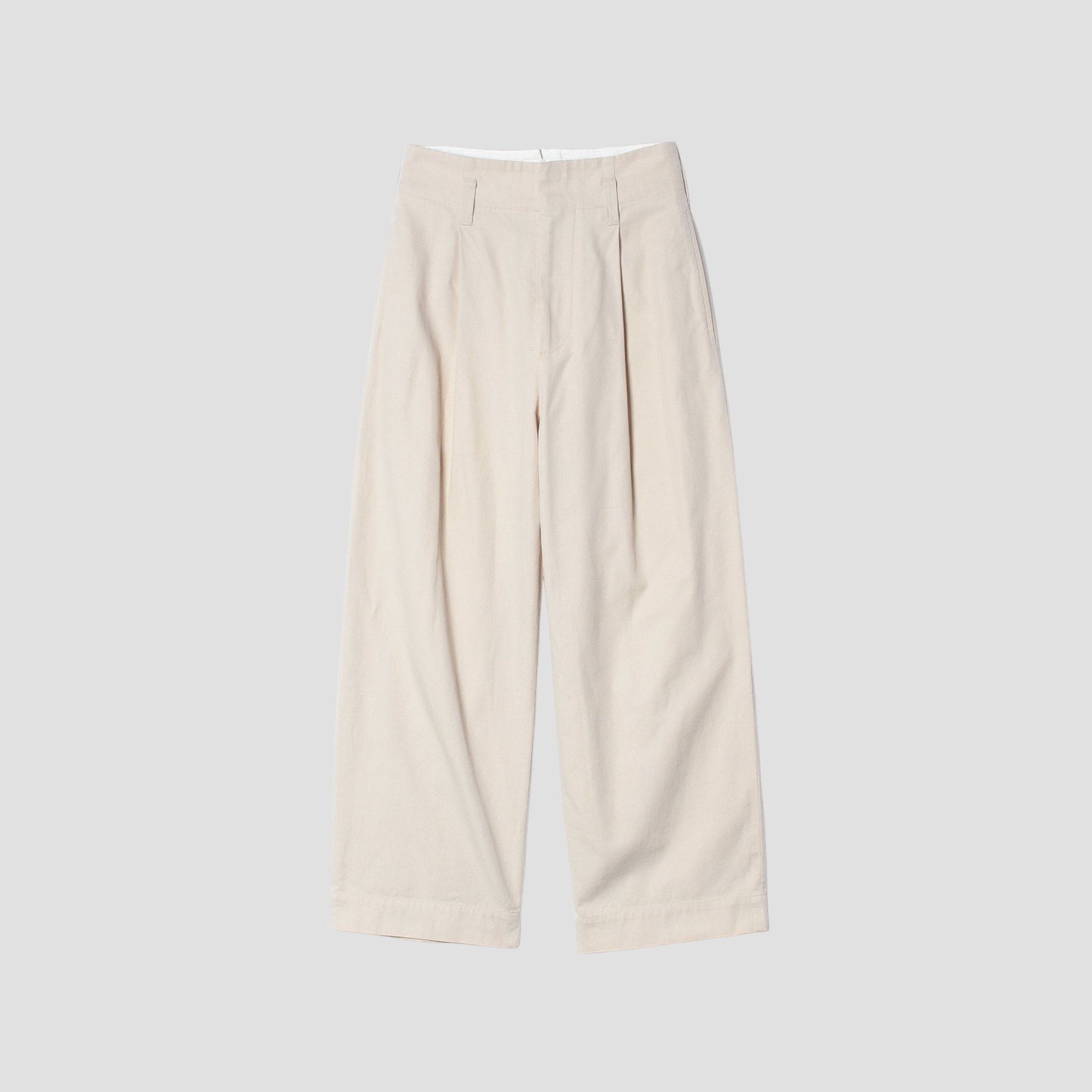 COTTON GABARDINE TROUSERS