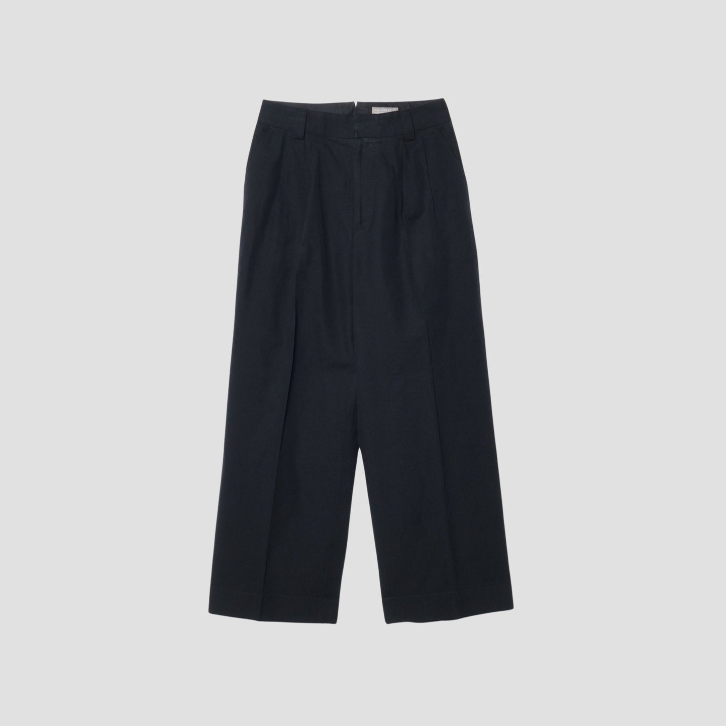 COTTON LINEN OXFORD TROUSERS