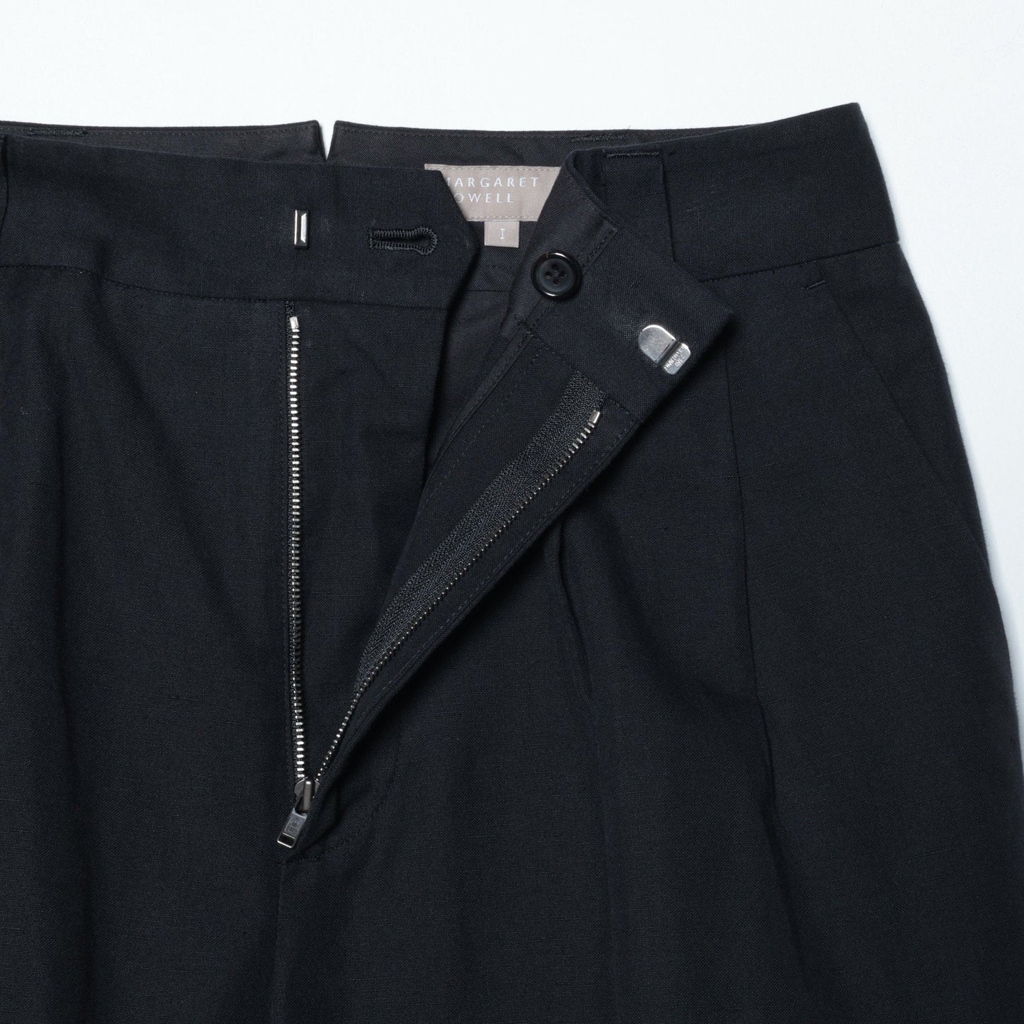 COTTON LINEN OXFORD TROUSERS