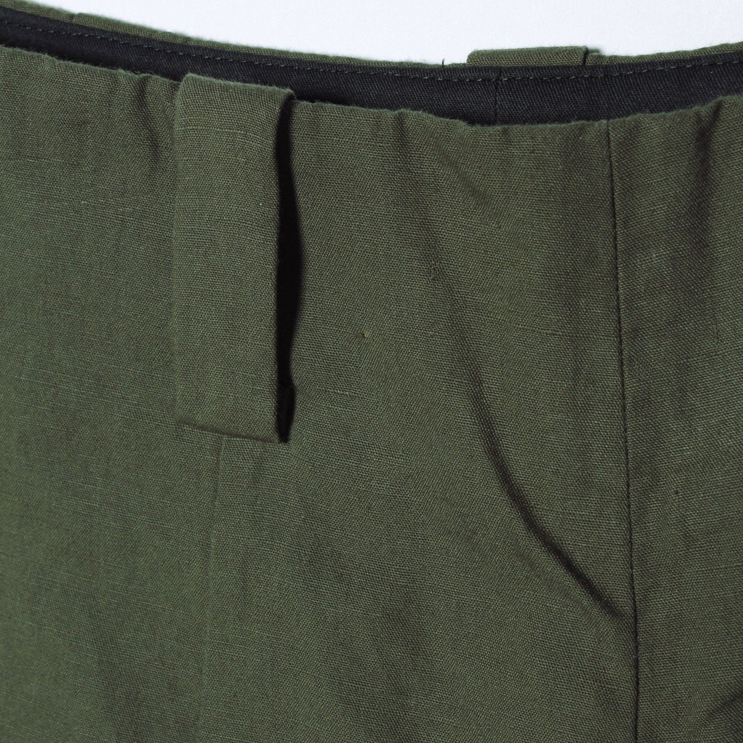 PLAIN WEAVE COTTON LINEN TROUSERS