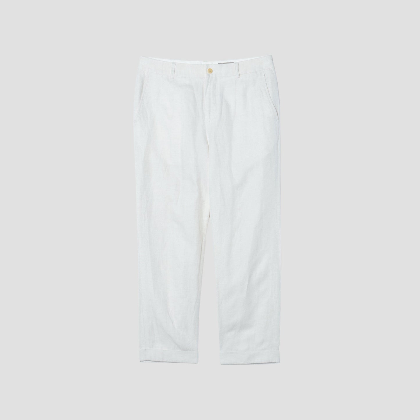 COTTON LINEN TWILL TROUSERS
