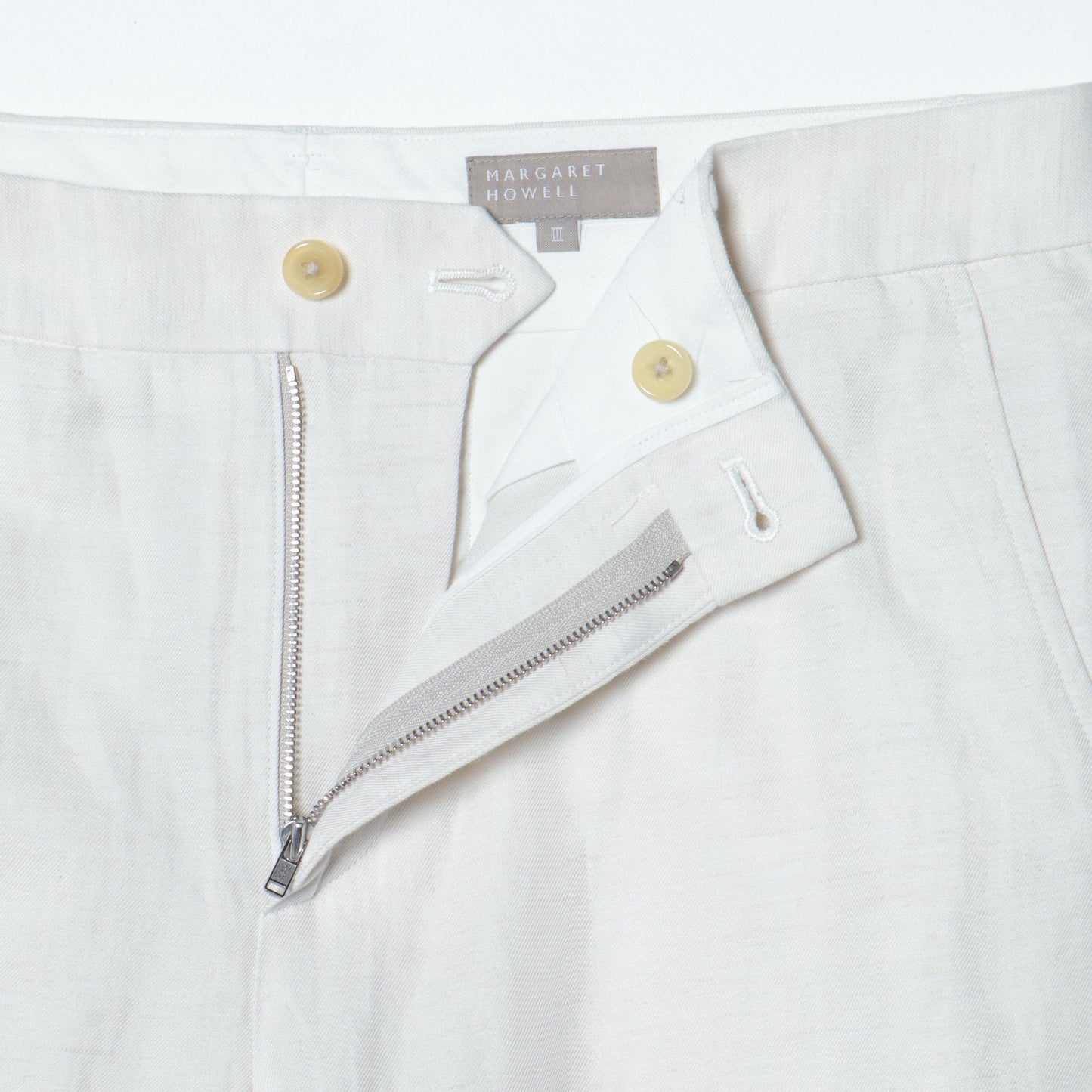 COTTON LINEN TWILL TROUSERS