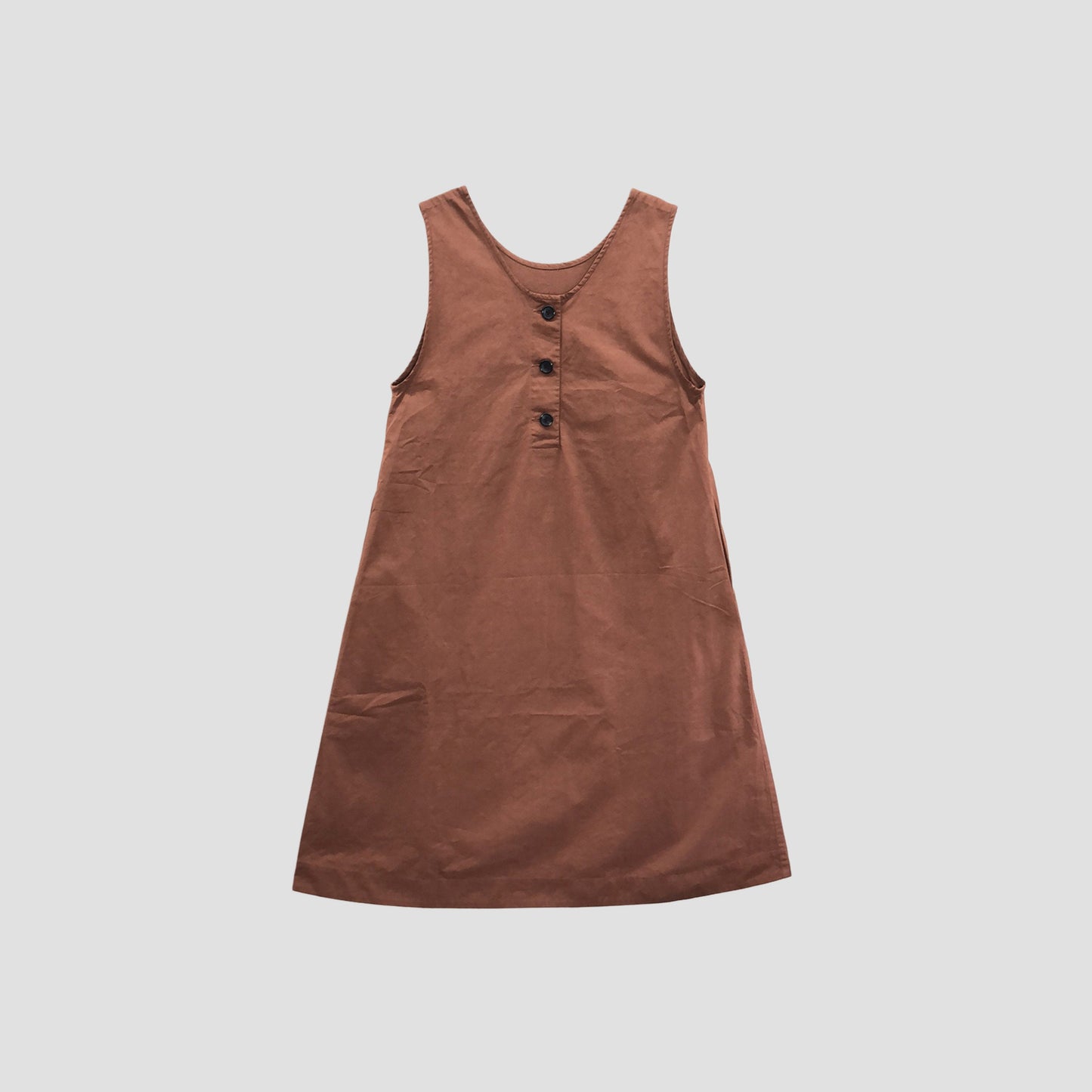PLAIN COTTON SILK DRESS