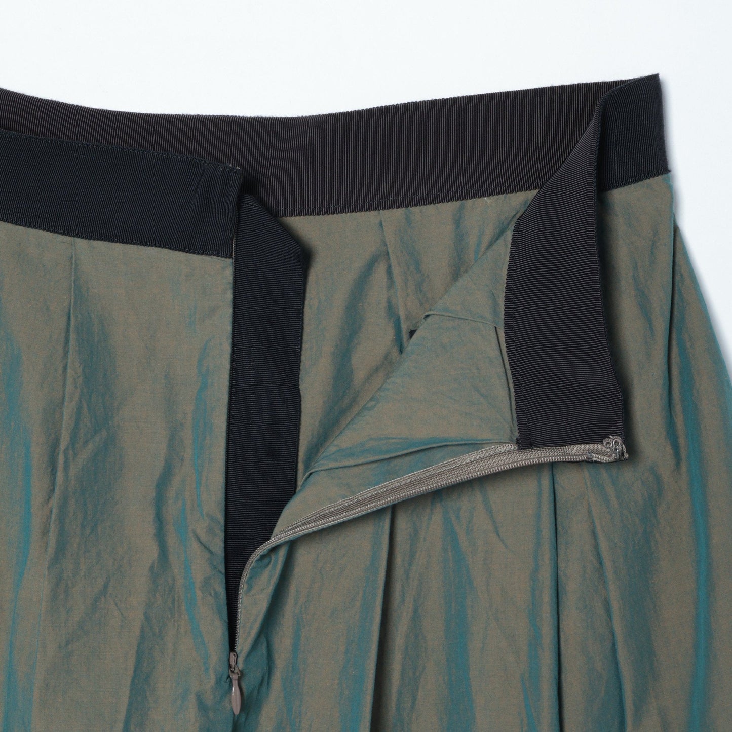 YARN DYED COTTON POPLIN SKIRT