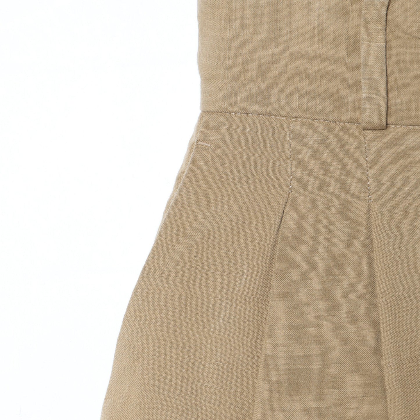 COTTON LINEN OXFORD TROUSERS