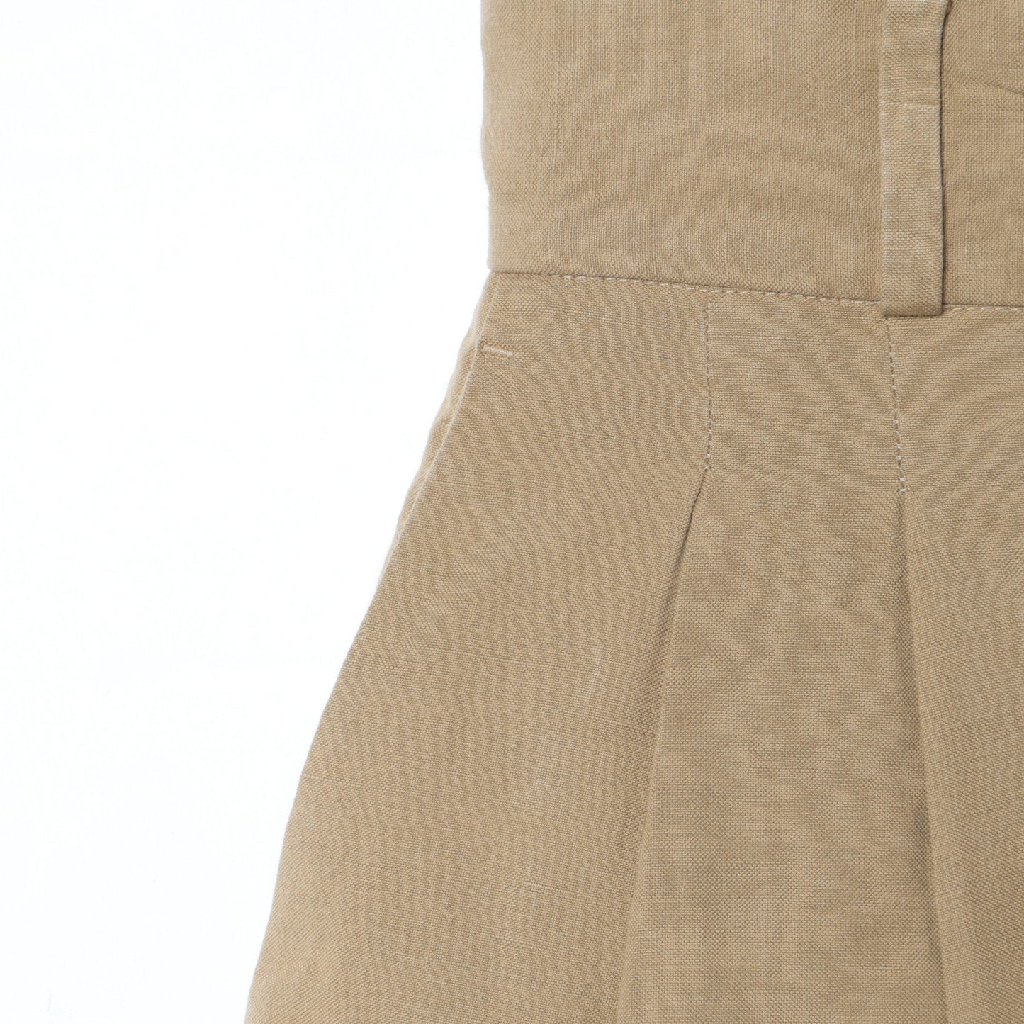 COTTON LINEN OXFORD TROUSERS